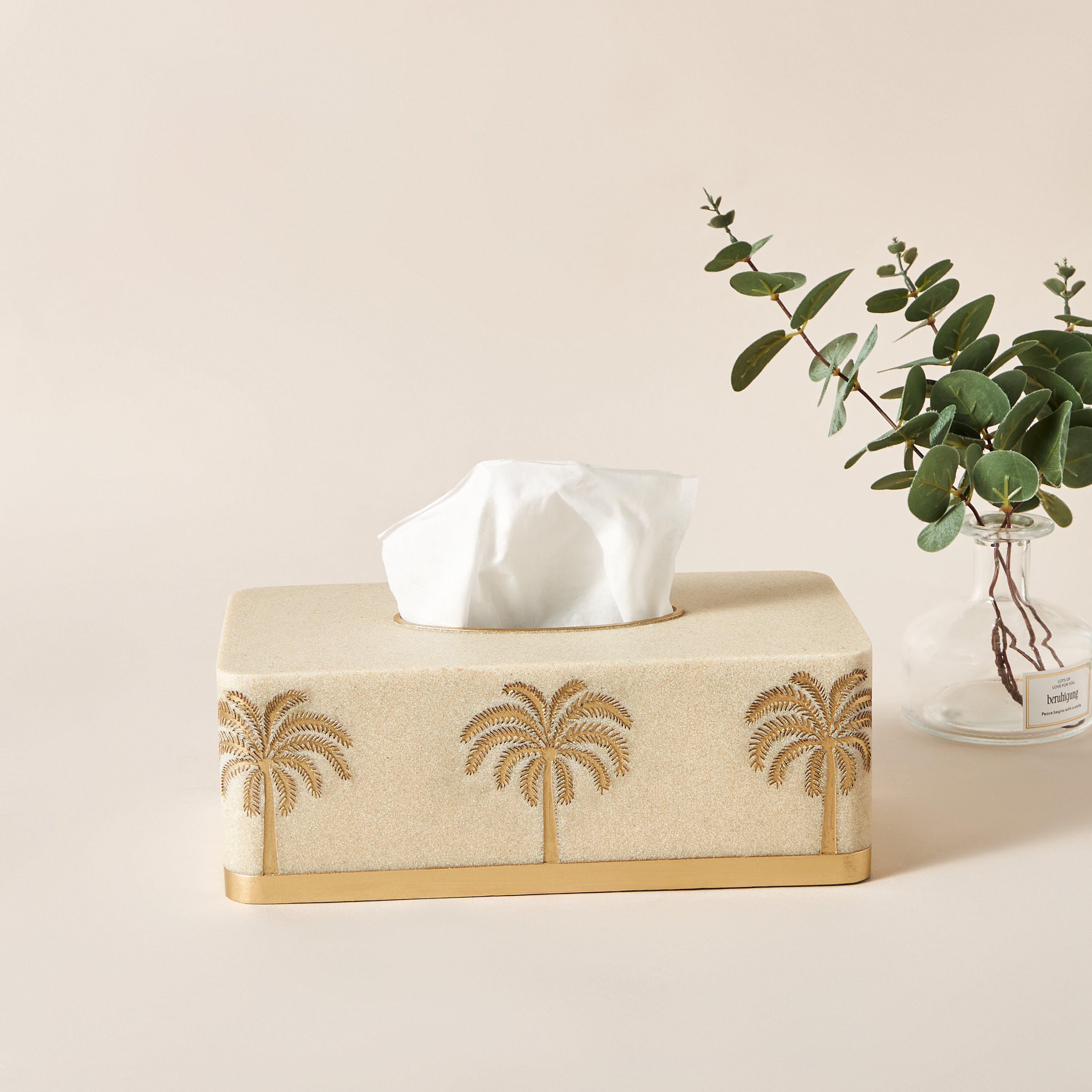 Palm Tree Embossed Tissue Holder-household-bathandlaundry-bathaccessories-tissueboxesandcottonjars-image-1
