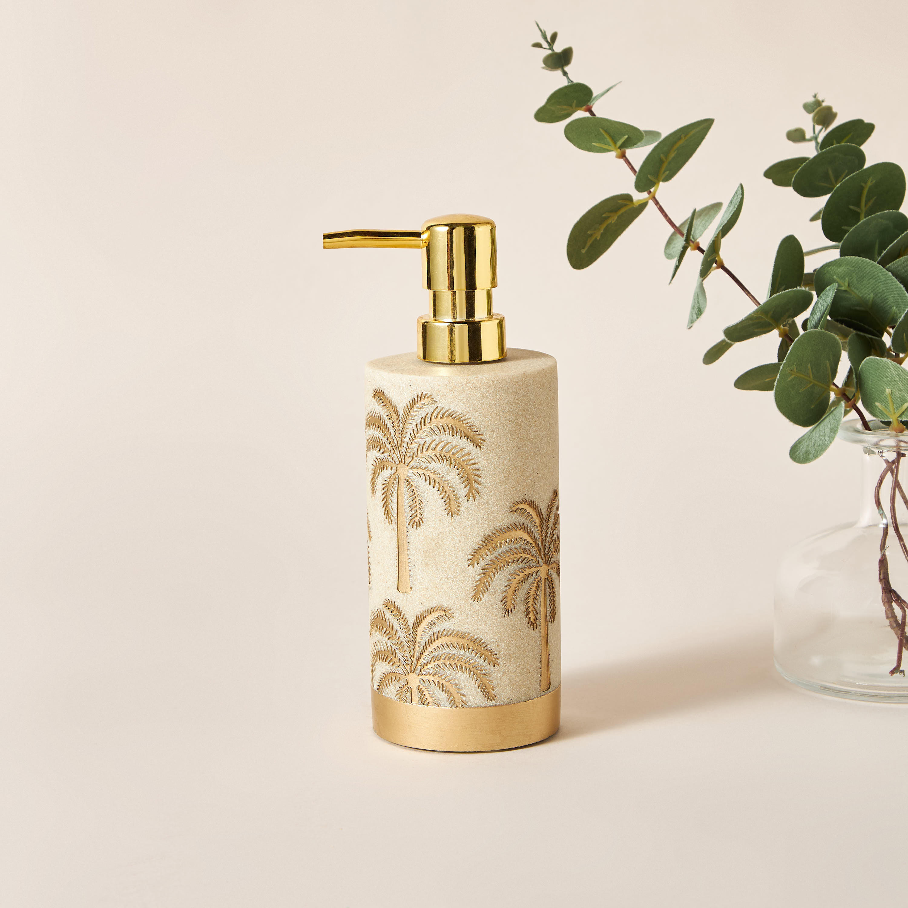 Palm Tree Embossed Lotion Dispenser-household-bathandlaundry-bathaccessories-soapdishesanddispensers-image-1