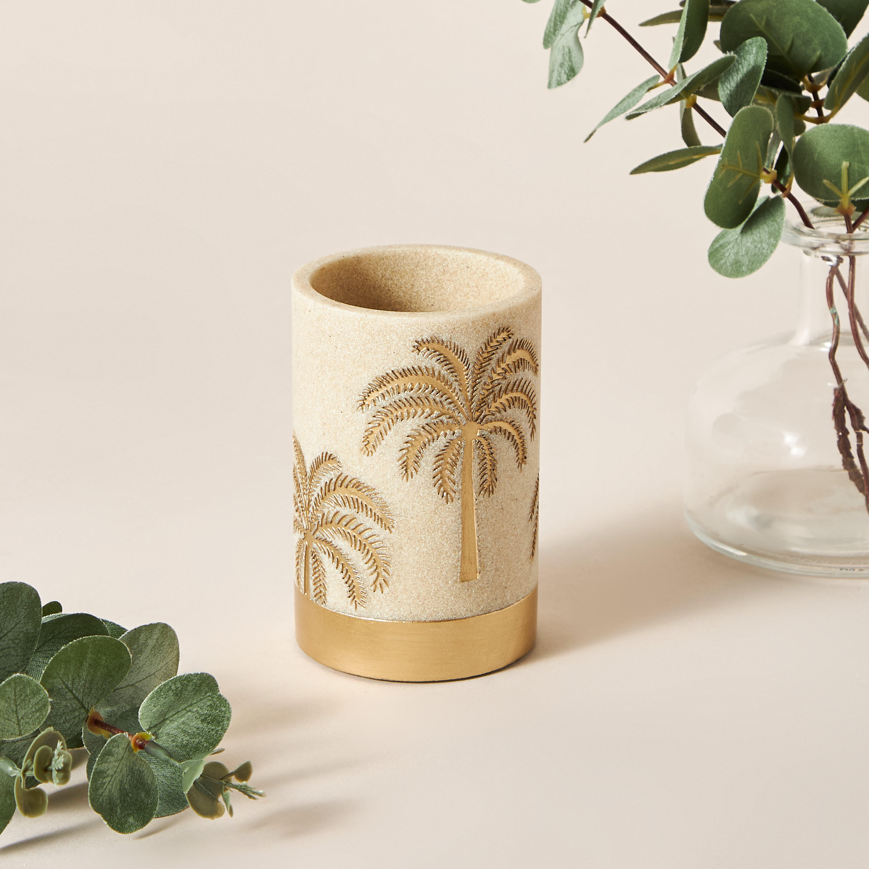 Palm Tree Embossed Tumbler-household-bathandlaundry-bathaccessories-toothbrushholdersandtumblers-image-2