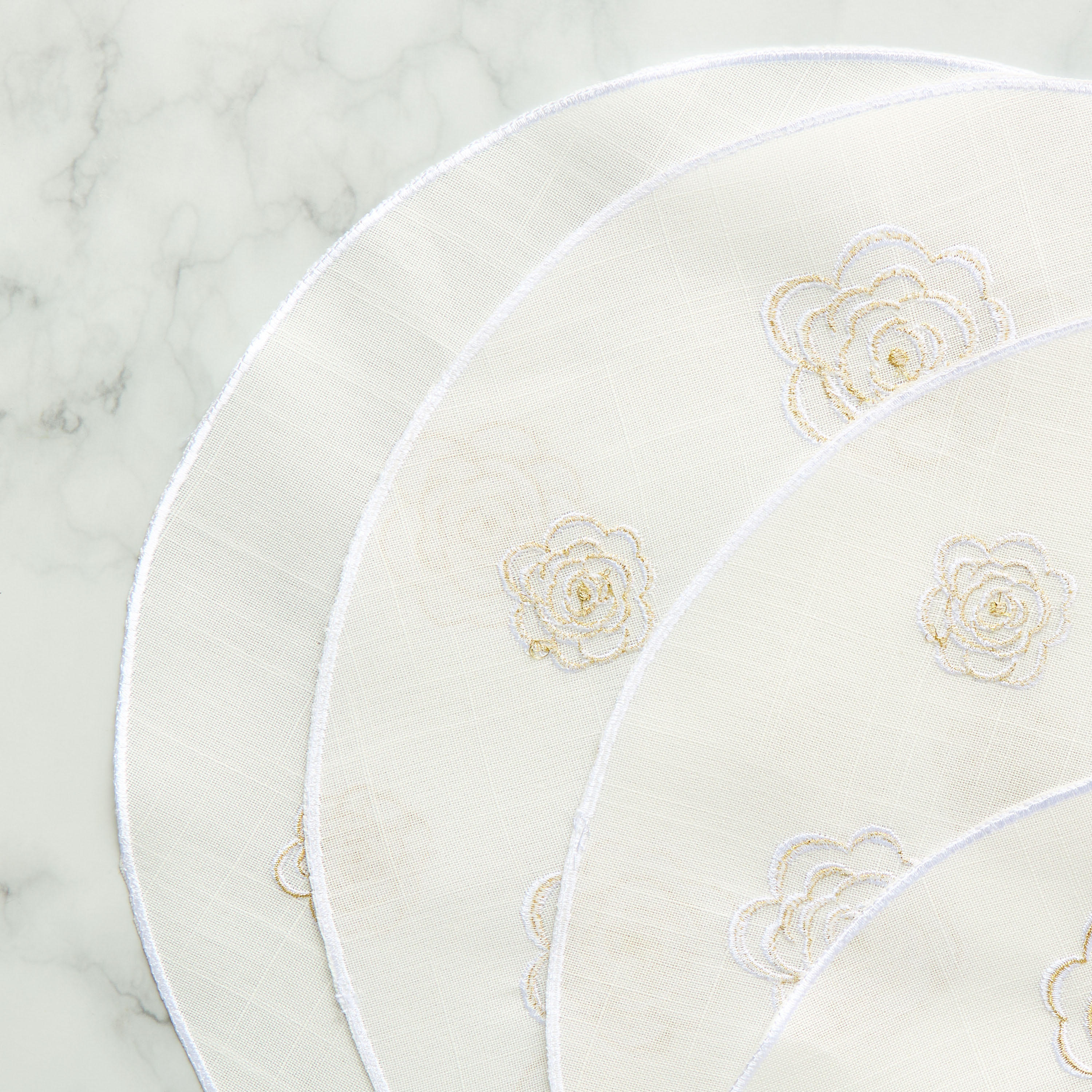 Floral Embroidered 4-Piece Placemat Set - 38 cms-household-dining-tablelinen-placemats-image-6