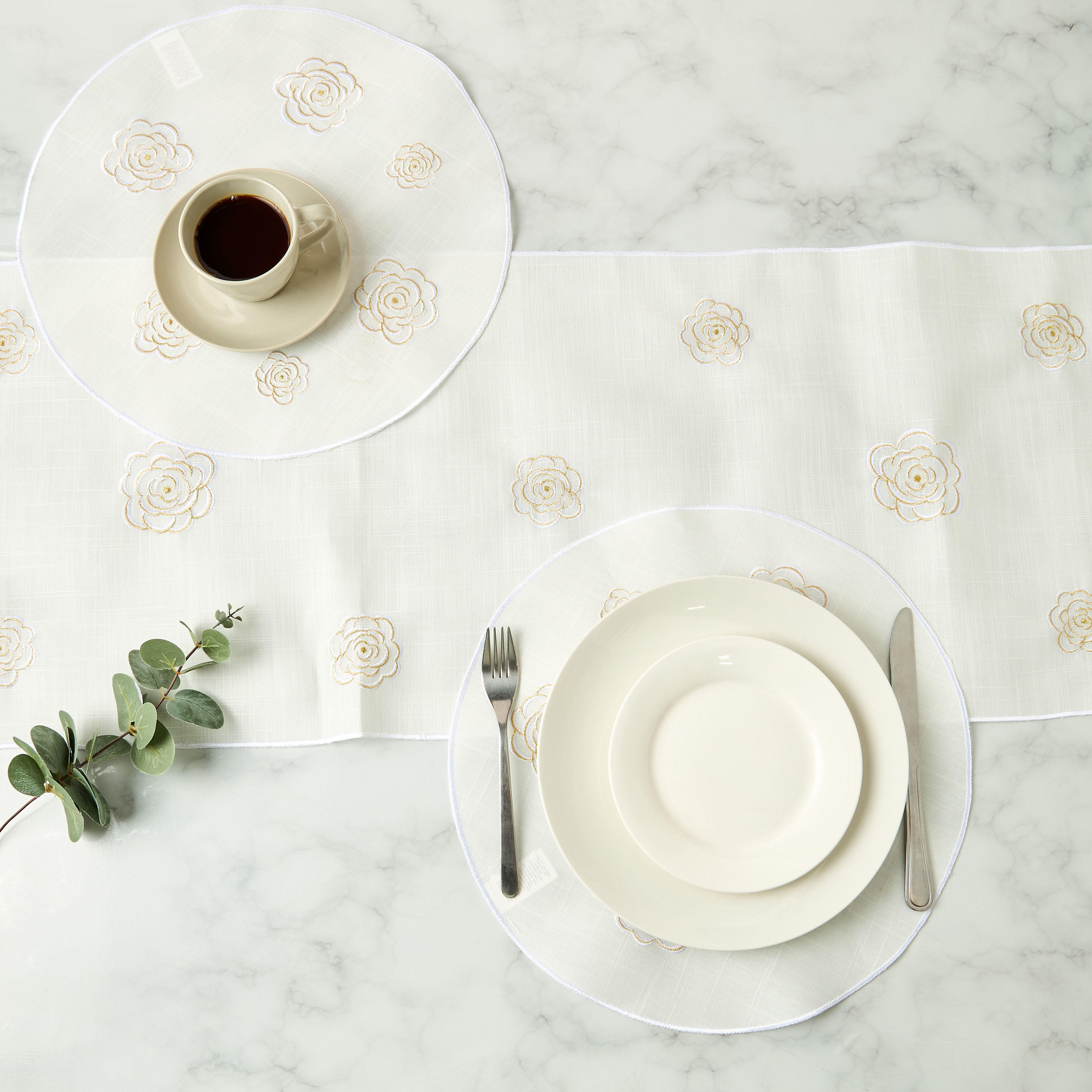 Embroidered Rose Table Runner - 33x180 cms-household-dining-tablelinen-runnersandtablecovers-image-5