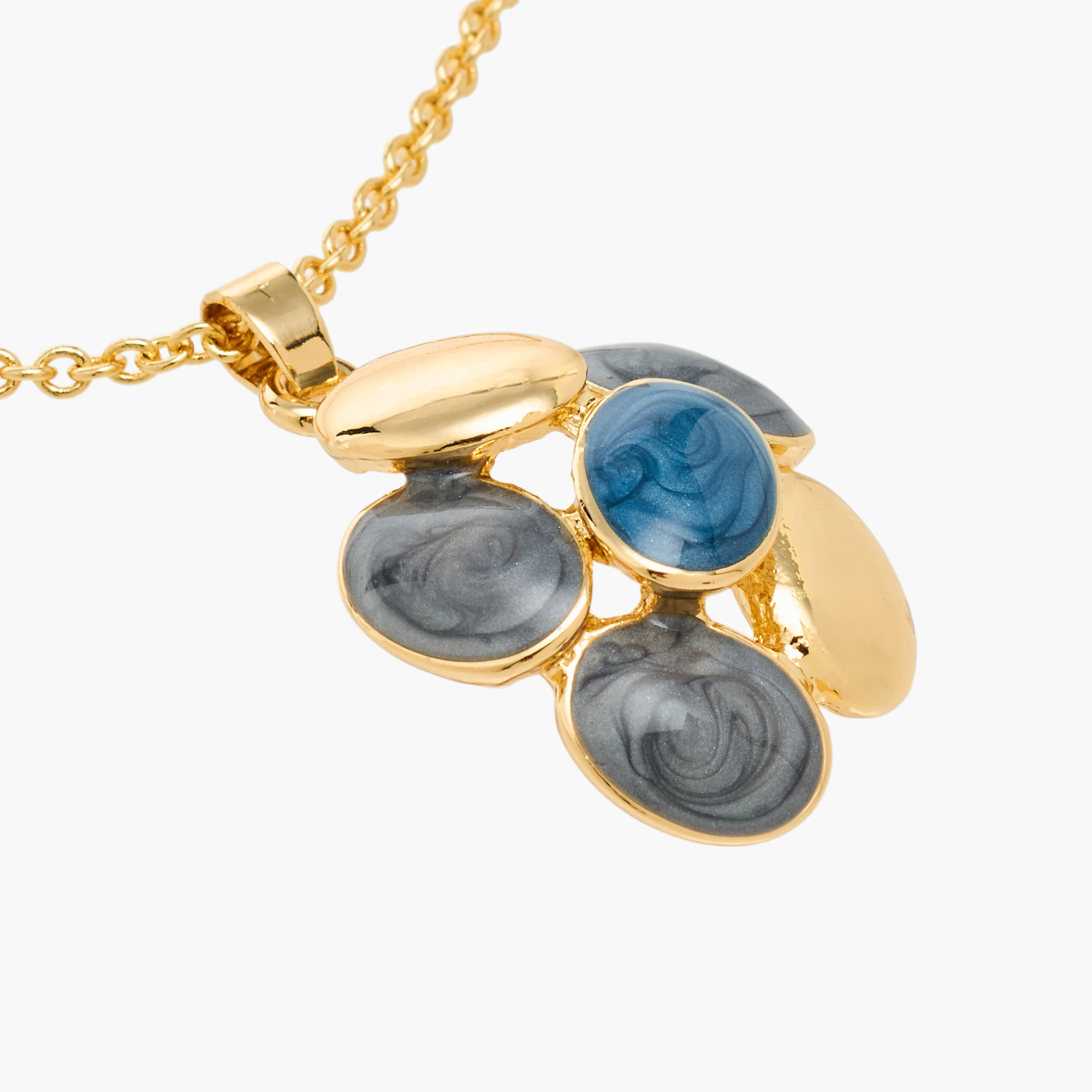 Set of 2 Gold Tone Embellished Pendant Necklace and Earrings-women-watchesandjewellery-jewellery-jewellerysets-image-6