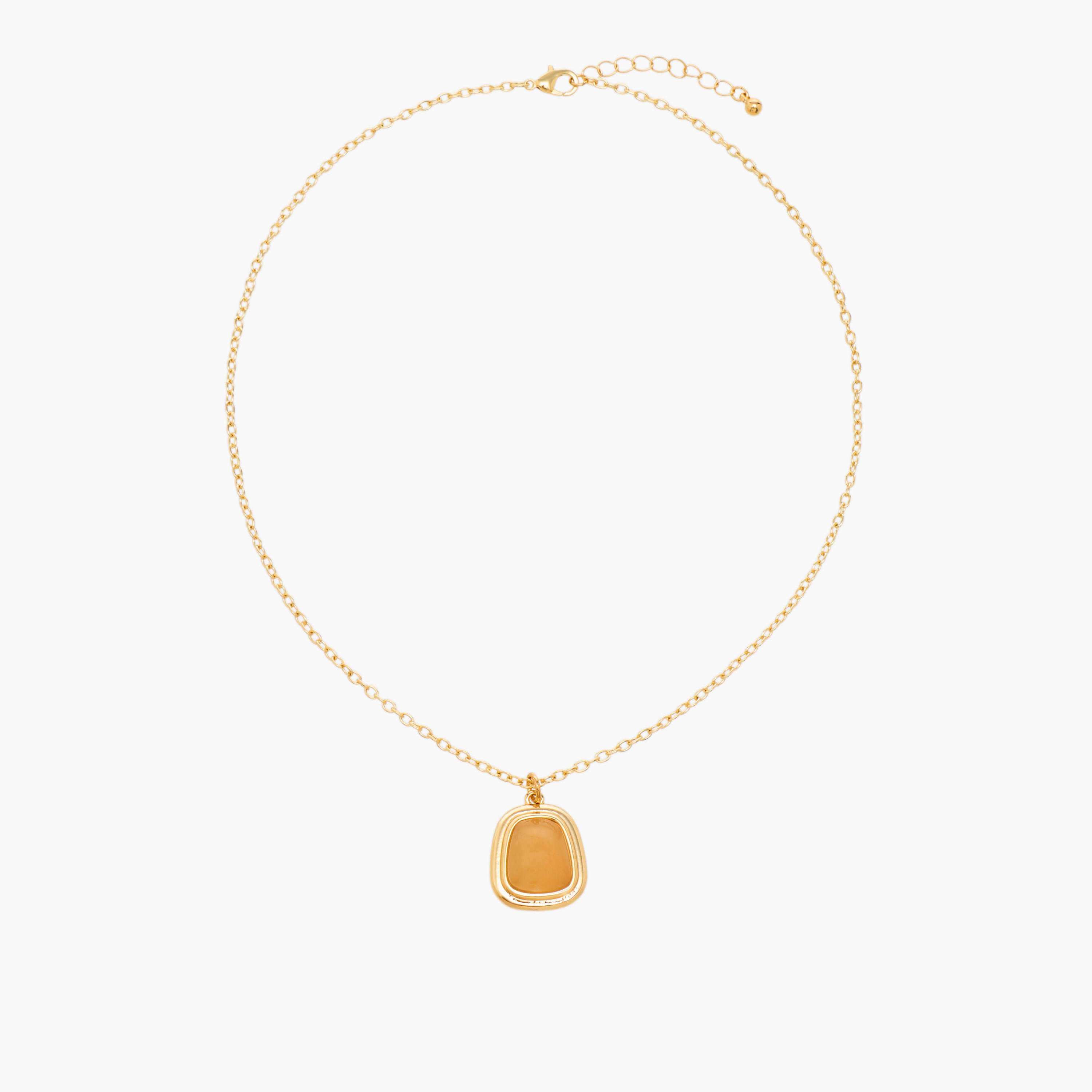 حلق وعقد باللون الذهبي مزين بدلاية - طقم من قطعتين-women-watchesandjewellery-jewellery-jewellerysets-image-2