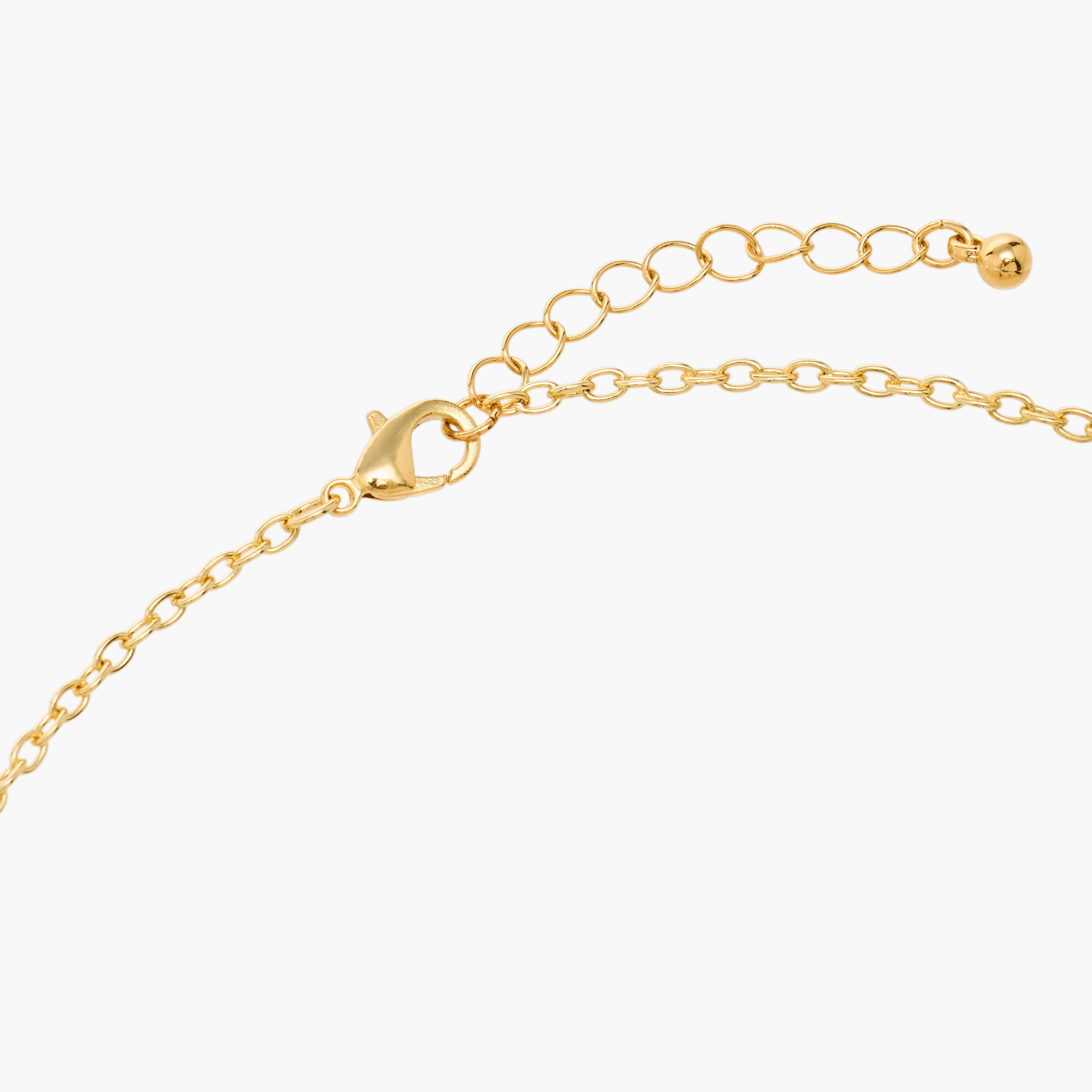 حلق وعقد باللون الذهبي مزين بدلاية - طقم من قطعتين-women-watchesandjewellery-jewellery-jewellerysets-image-5