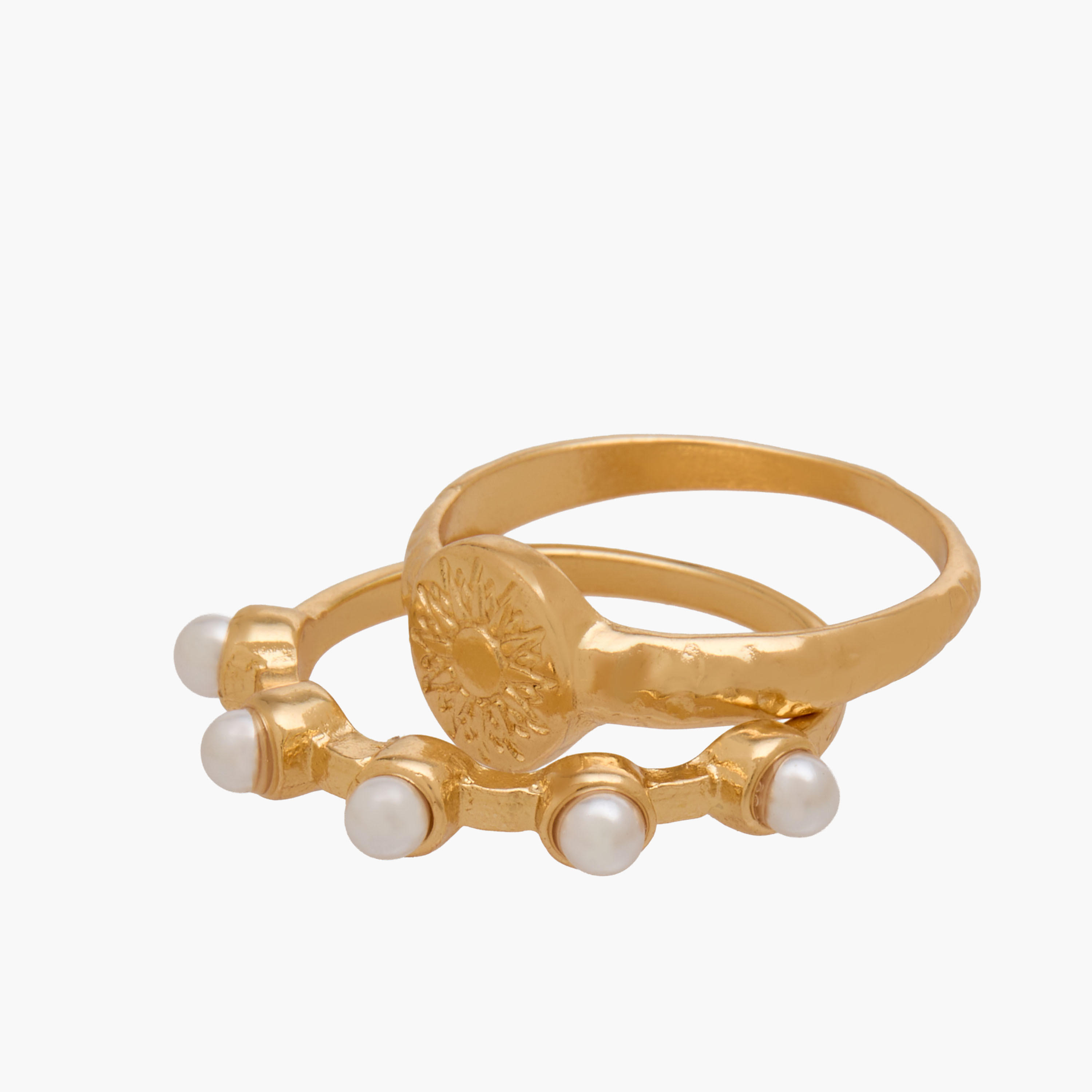 Set of 10 - Assorted Stackable Gold Tone Ring-women-watchesandjewellery-jewellery-rings-image-3