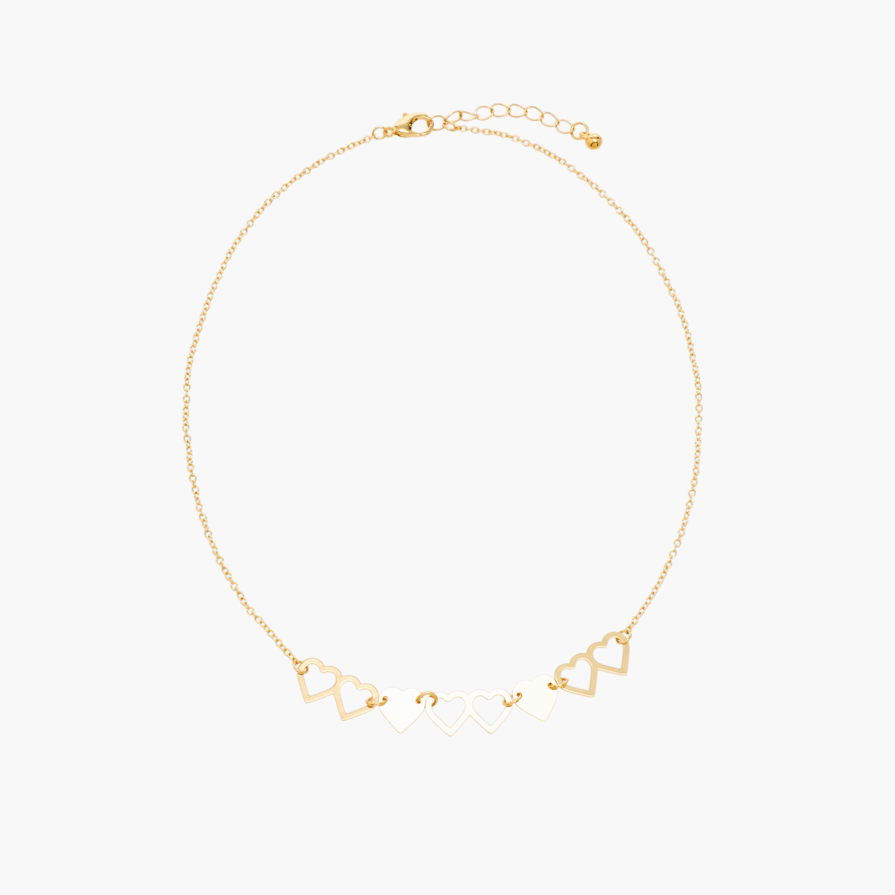 Pack of 2 Gold Tone Necklace with Heart Charm-women-watchesandjewellery-jewellery-necklacesandpendants-image-2