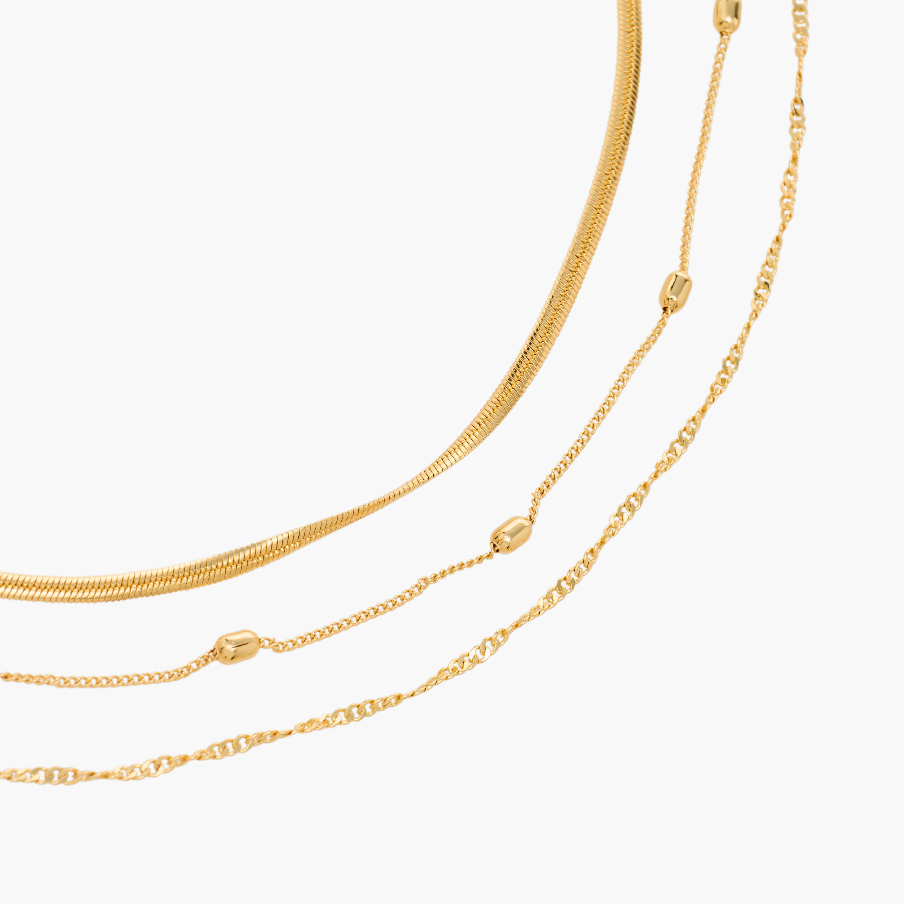 طقم عقود بلون ذهبي 3 قطع بتصاميم متنوعة-women-watchesandjewellery-jewellery-necklacesandpendants-image-5