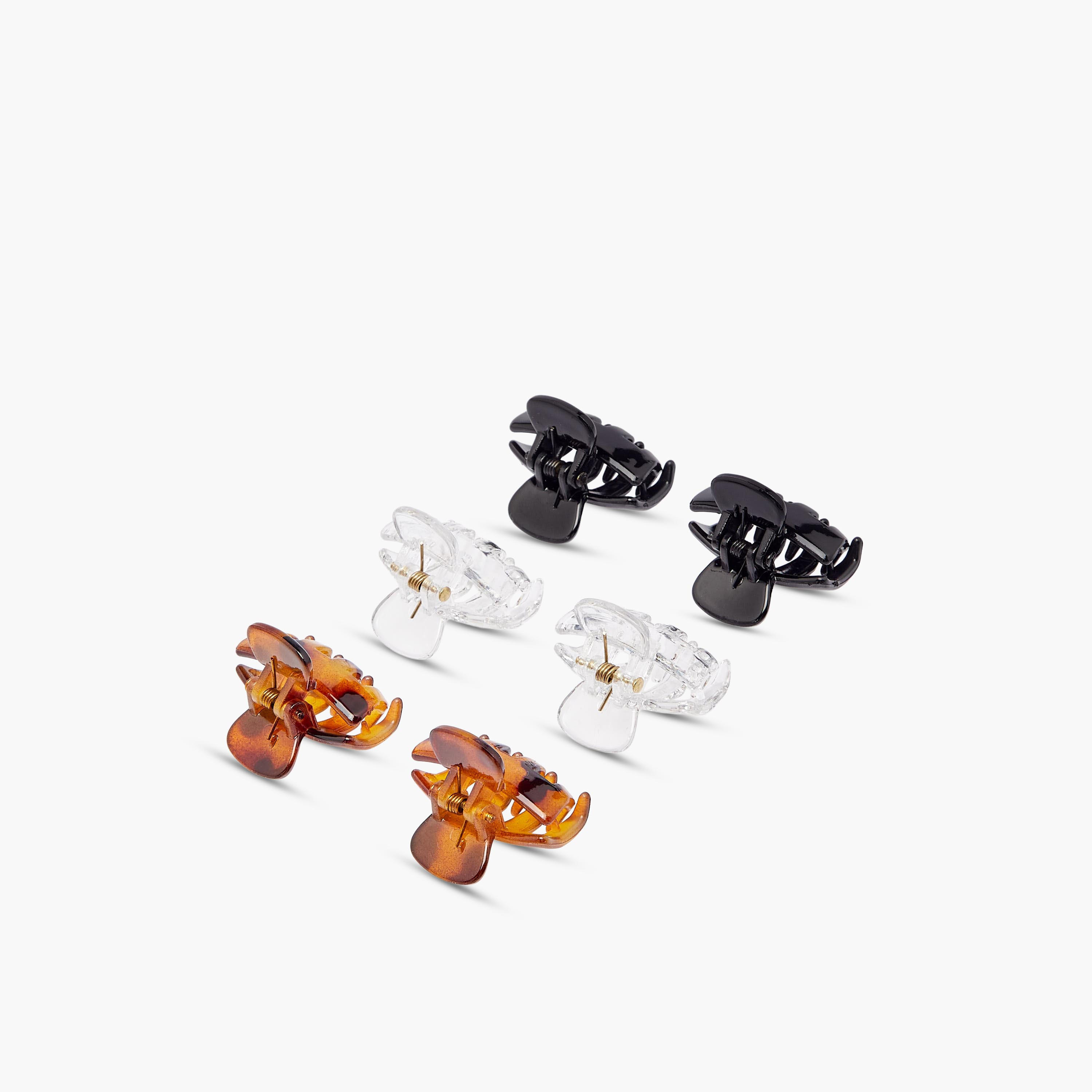 Pack of 6 Rectangular Hair Clamp with Assorted Design-women-hairaccessories-bands-image-5