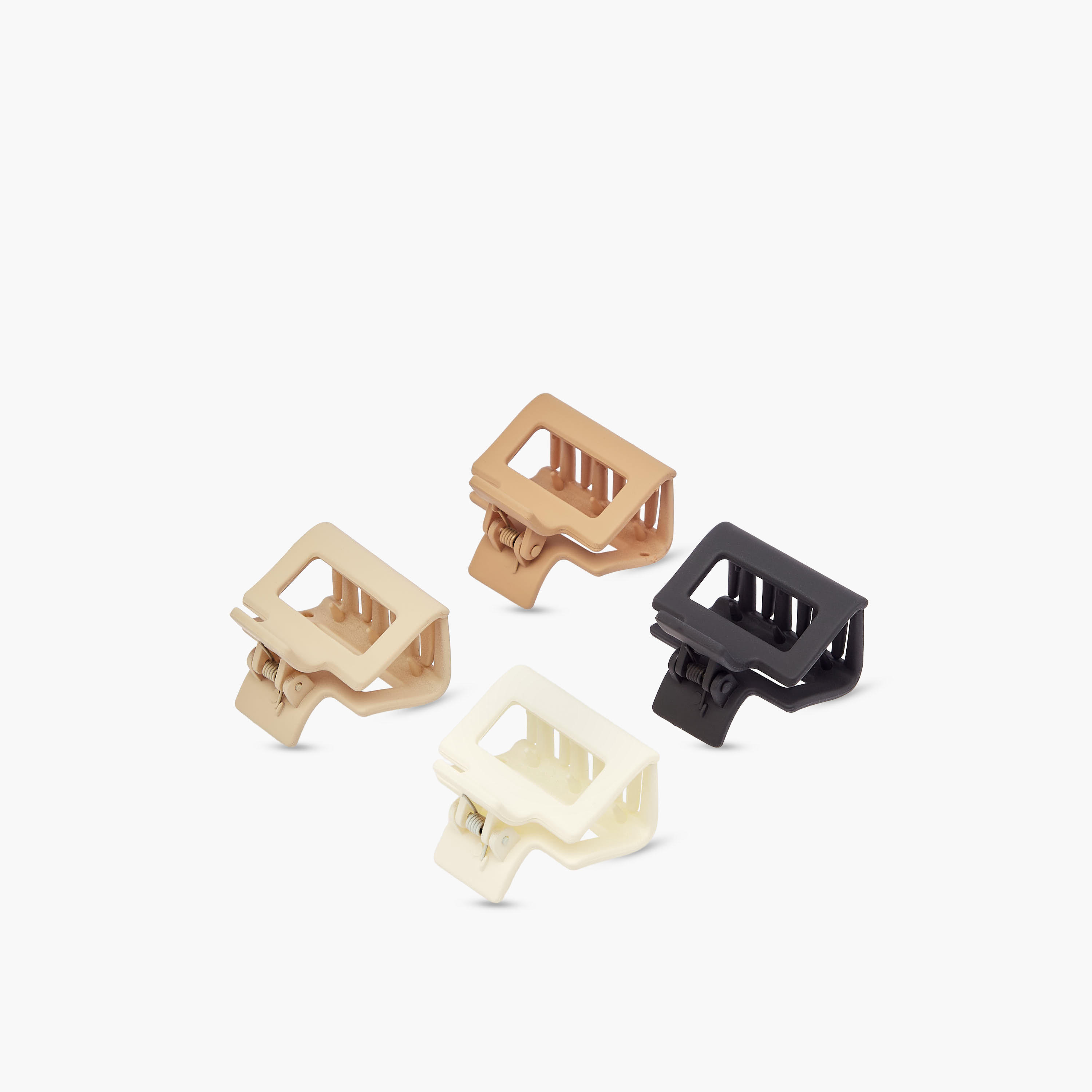 Pack of 4 Rectangular Hair Clamp with Matte Design-women-hairaccessories-clamps-image-6
