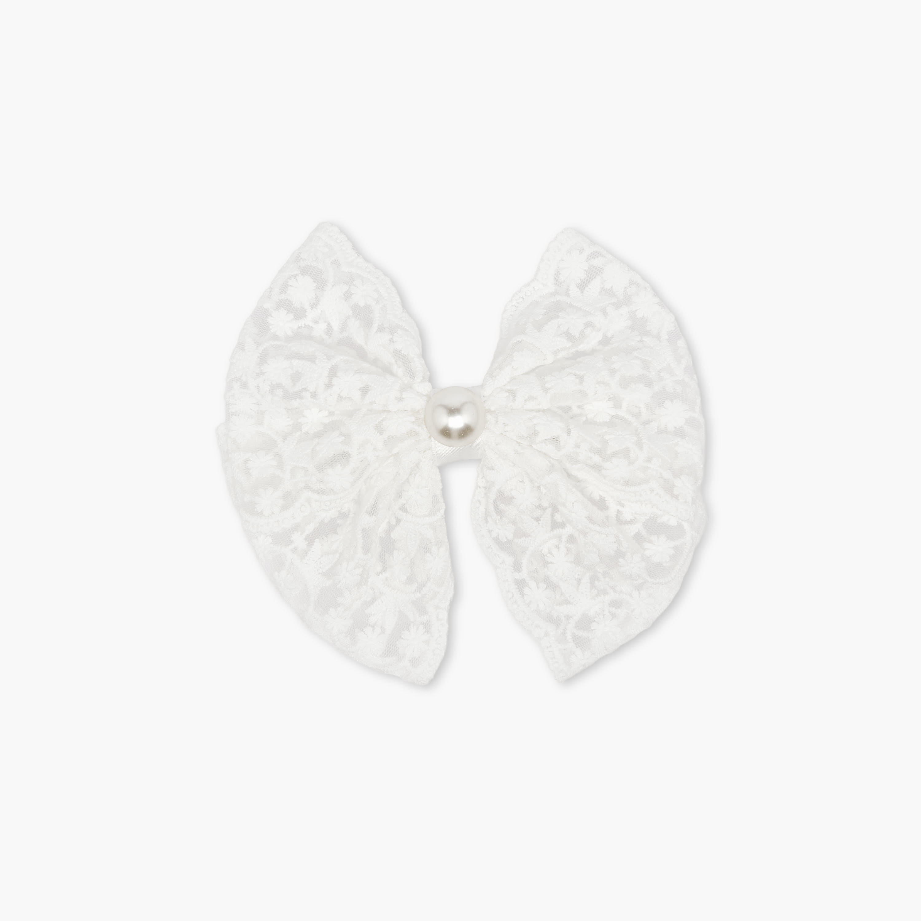 Bow Barrette Hair Clip with Lace Detail-women-hairaccessories-clips-image-1