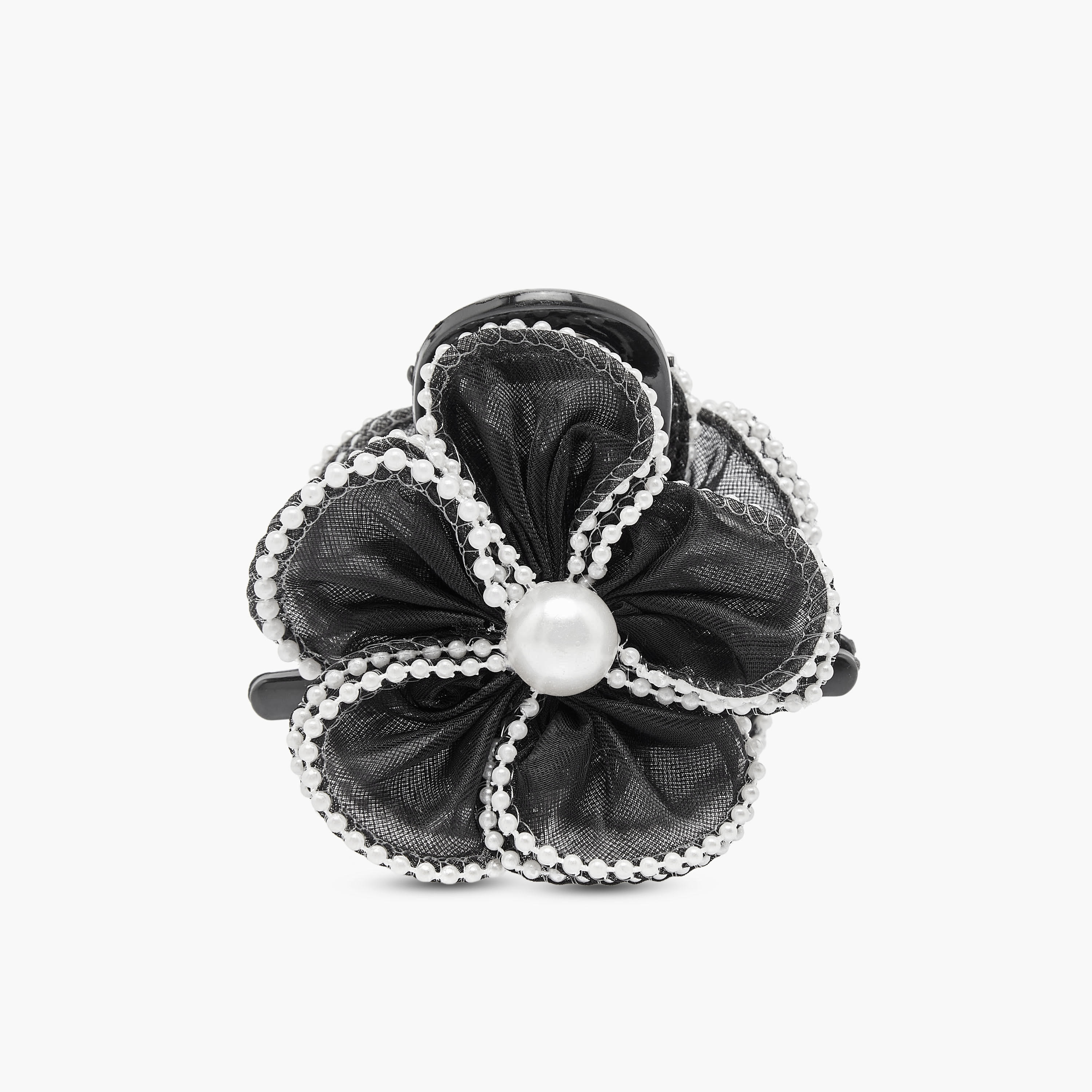 Pack of 2 Floral Hair Clamp with Pearl Embellished Design-women-hairaccessories-clamps-image-2