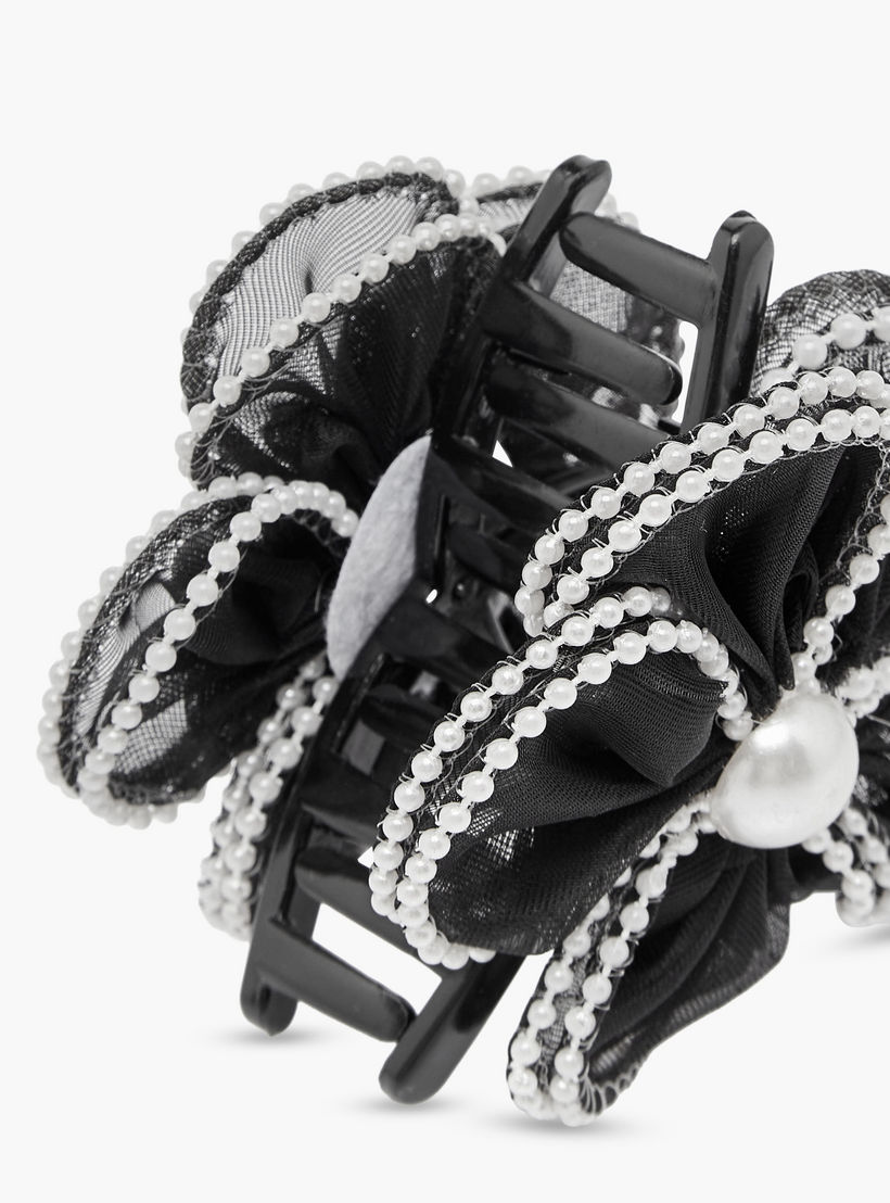 Pack of 2 Floral Hair Clamp with Pearl Embellished Design-women-hairaccessories-clamps-image-5