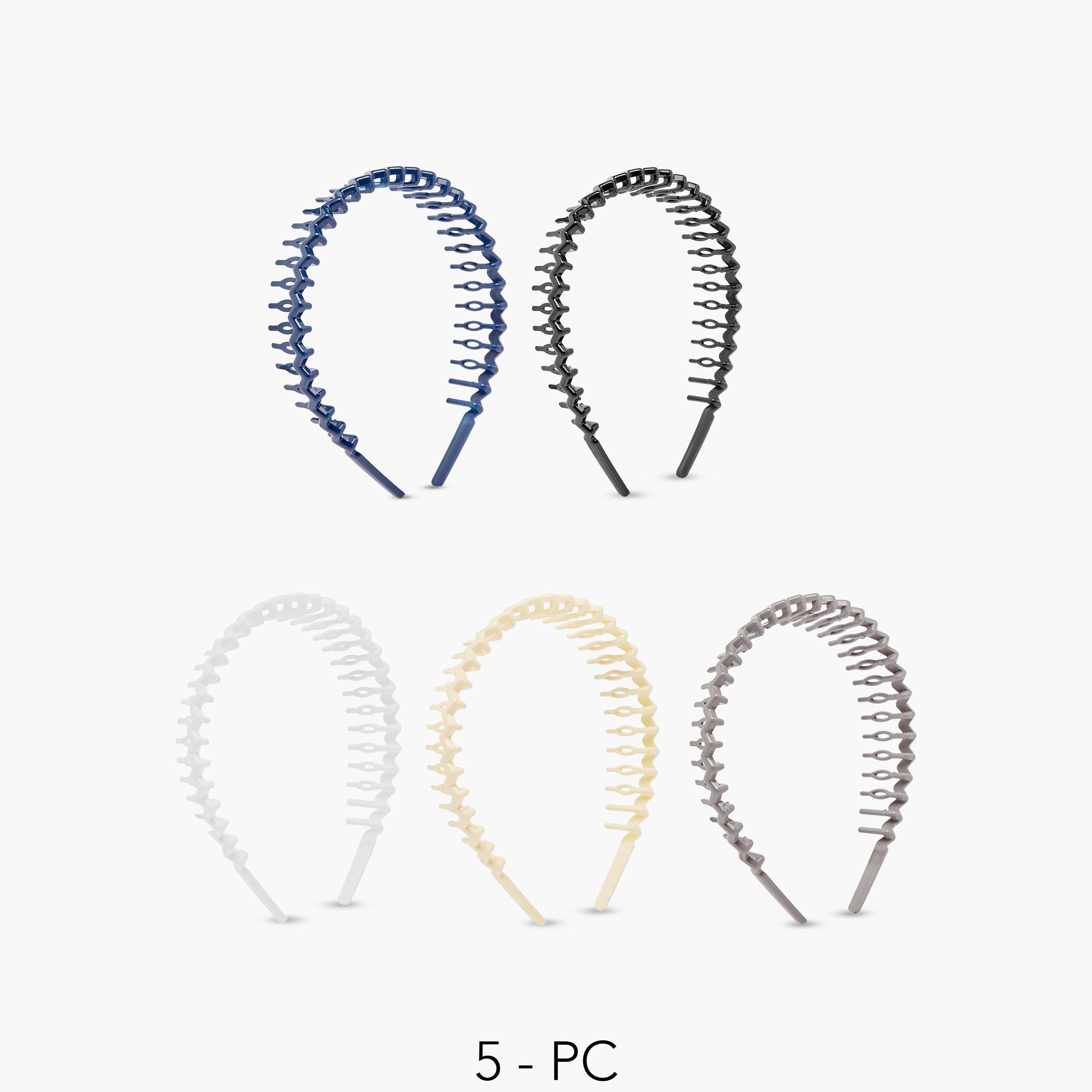 Pack of 5 Zig Zag Hairband-women-hairaccessories-bands-image-1
