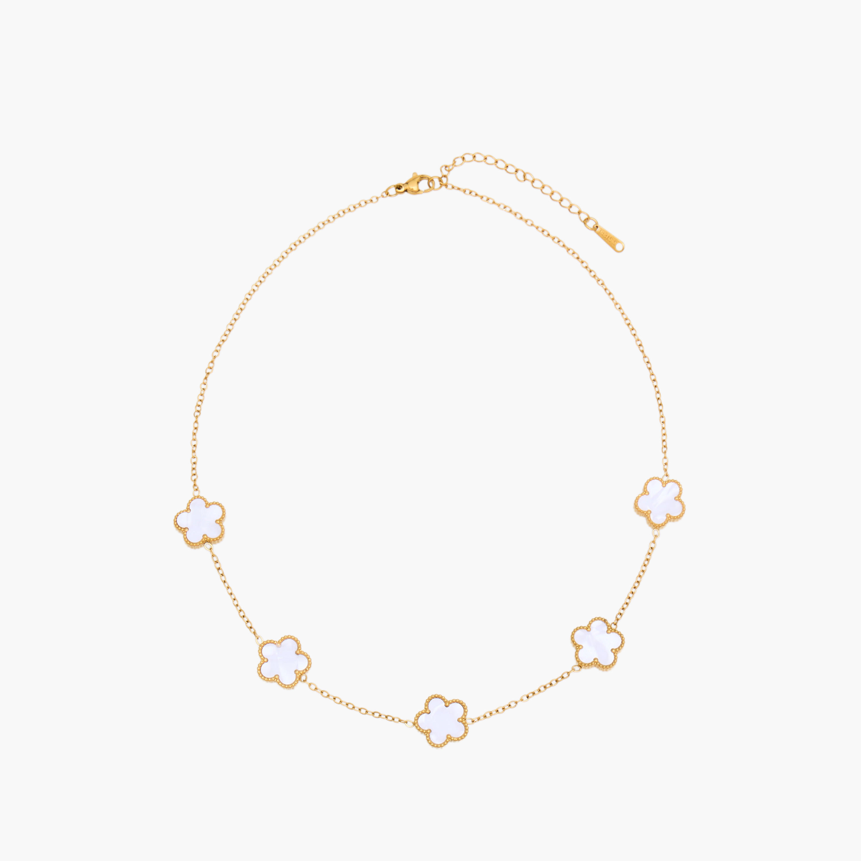 Set of 3 Clover Embellished Necklace and Earrings with Bracelet-women-watchesandjewellery-jewellery-jewellerysets-image-2