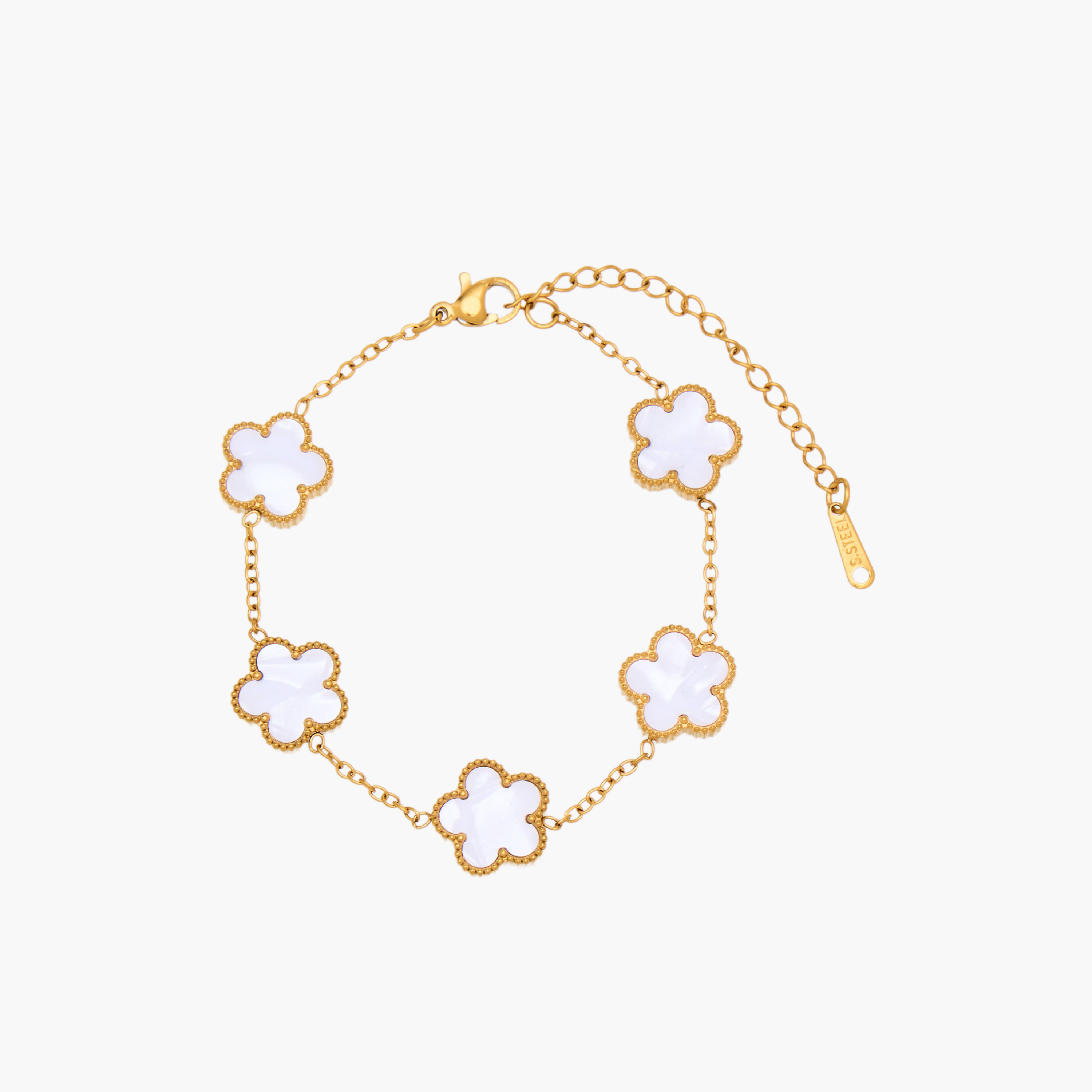 Set of 3 Clover Embellished Necklace and Earrings with Bracelet-women-watchesandjewellery-jewellery-jewellerysets-image-3
