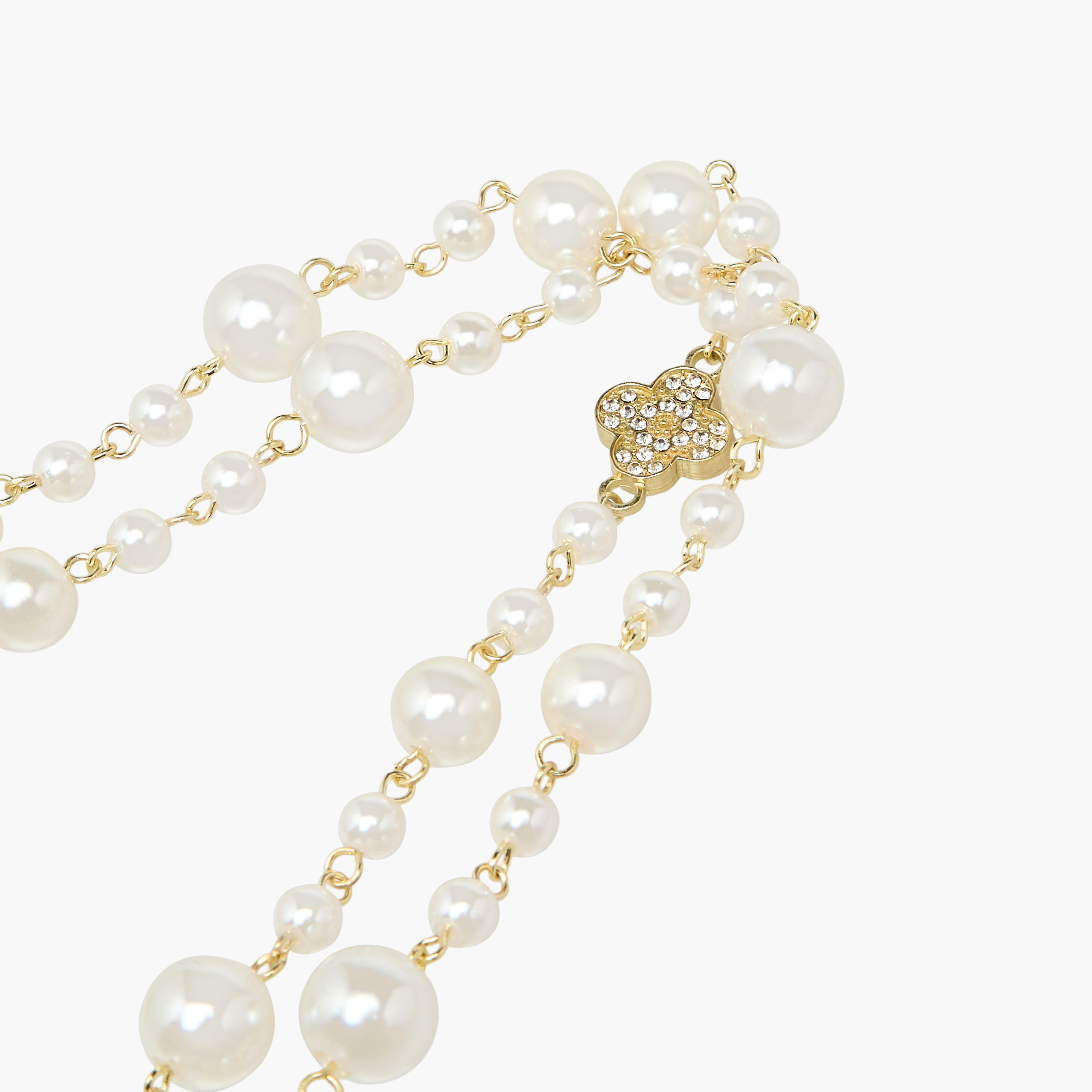 Gold Tone Necklace with Pearl Embellishment-women-watchesandjewellery-jewellery-necklacesandpendants-image-4
