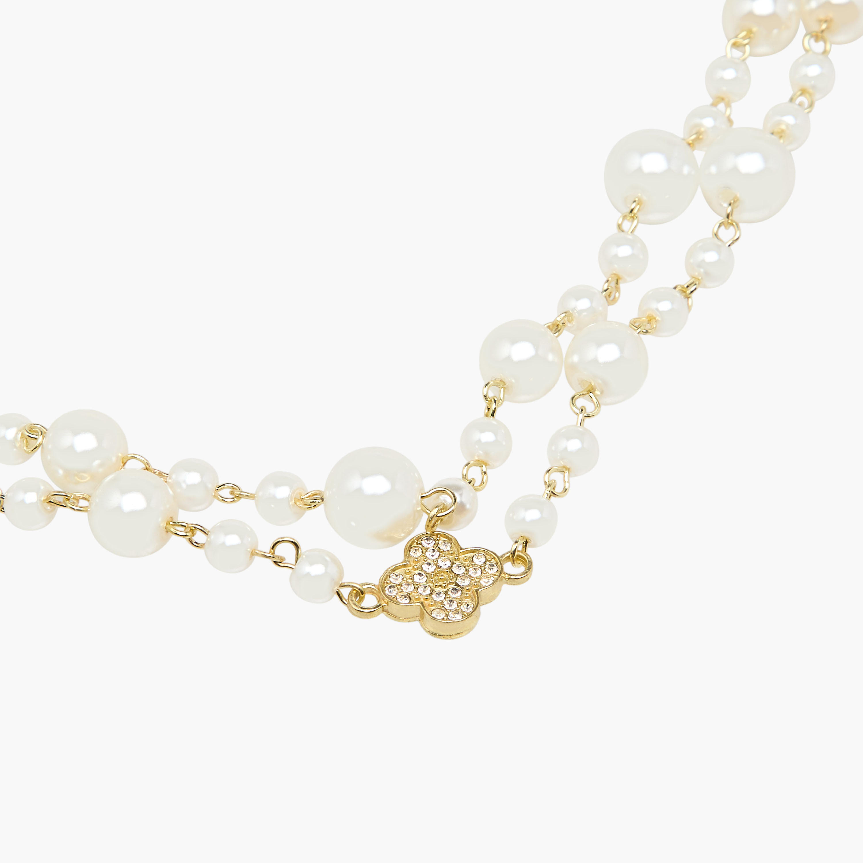 Gold Tone Necklace with Pearl Embellishment-women-watchesandjewellery-jewellery-necklacesandpendants-image-5