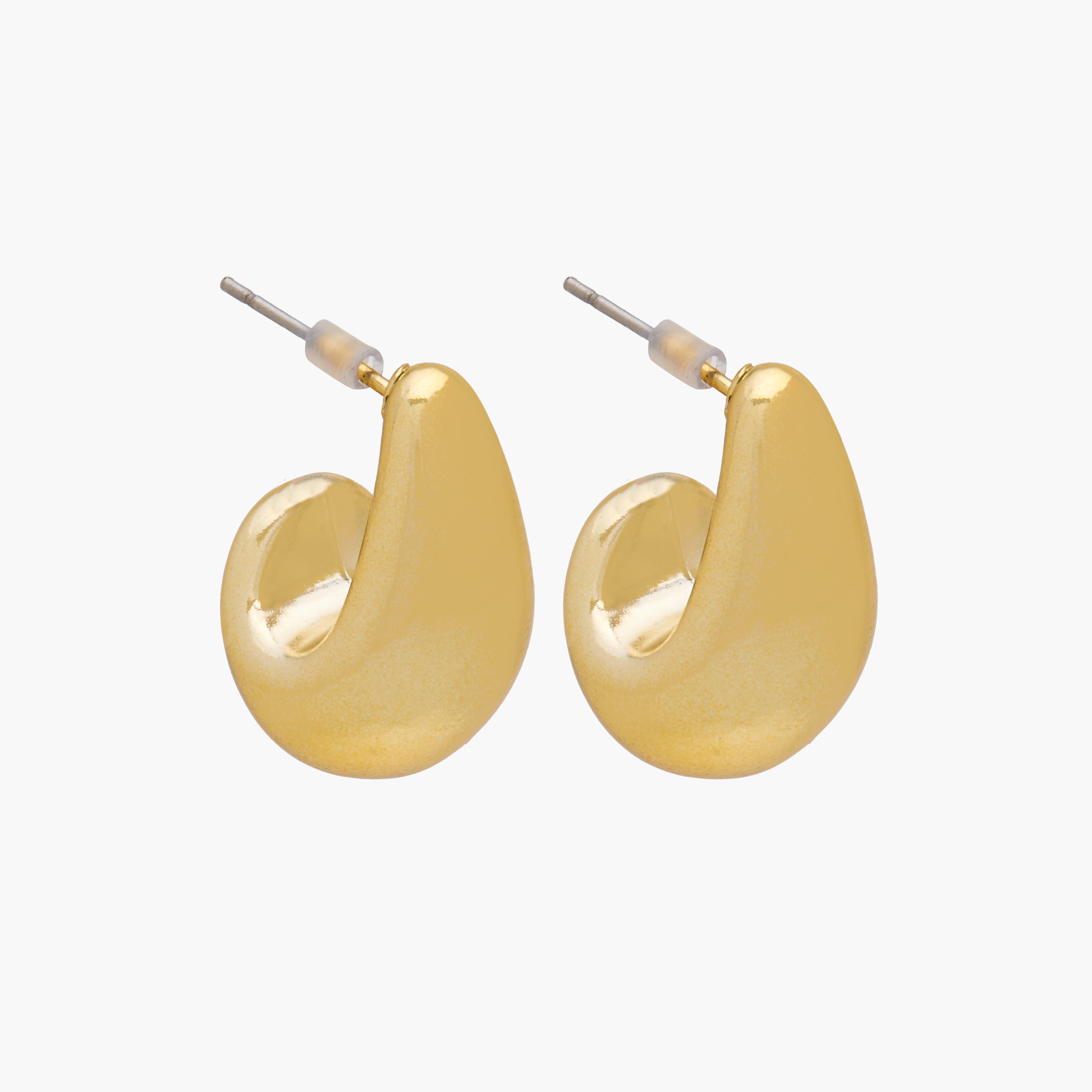 Pack of 3 Gold Tone Hoop Earrings with Pushback Closure-women-watchesandjewellery-jewellery-earrings-image-2