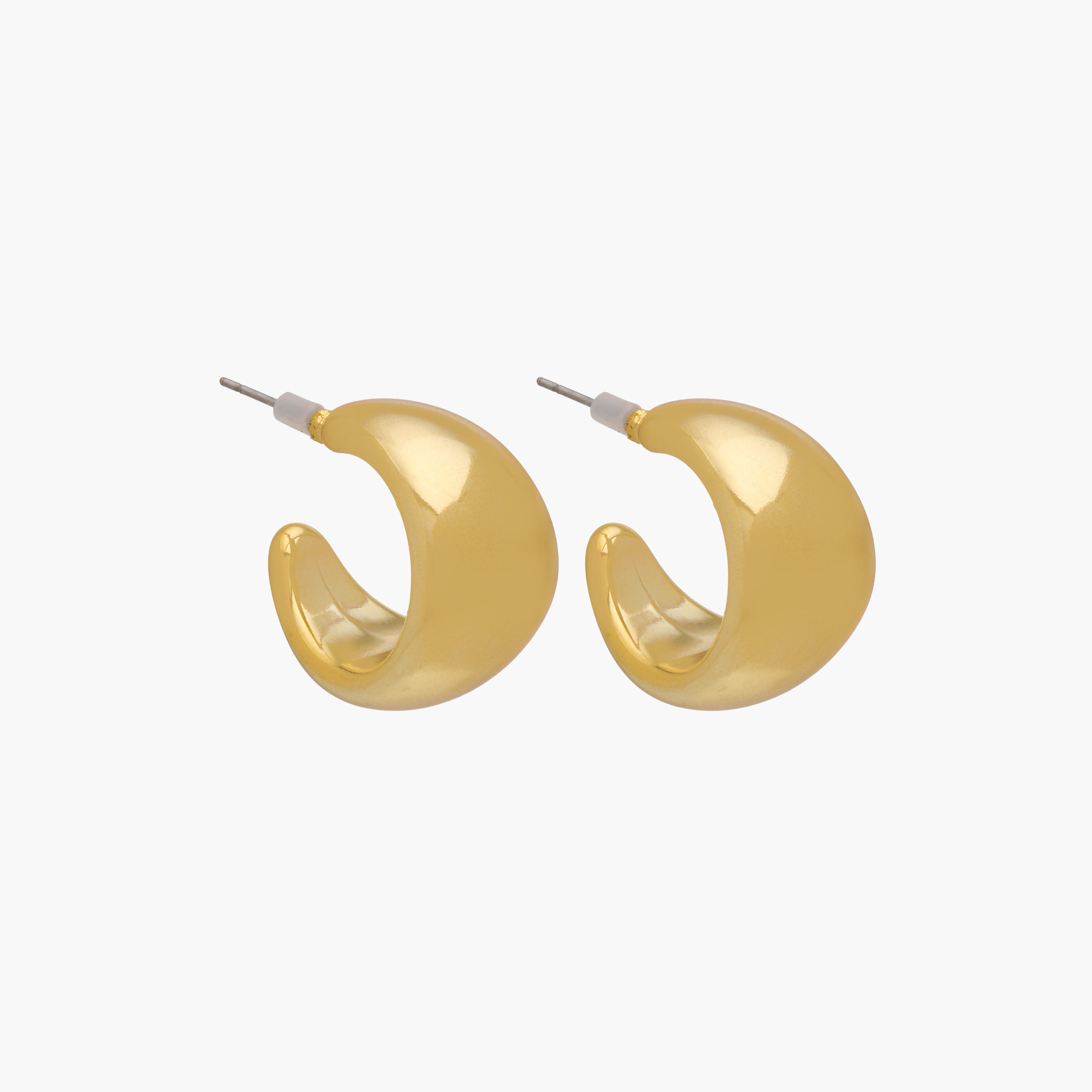 Pack of 3 Gold Tone Hoop Earrings with Pushback Closure-women-watchesandjewellery-jewellery-earrings-image-4