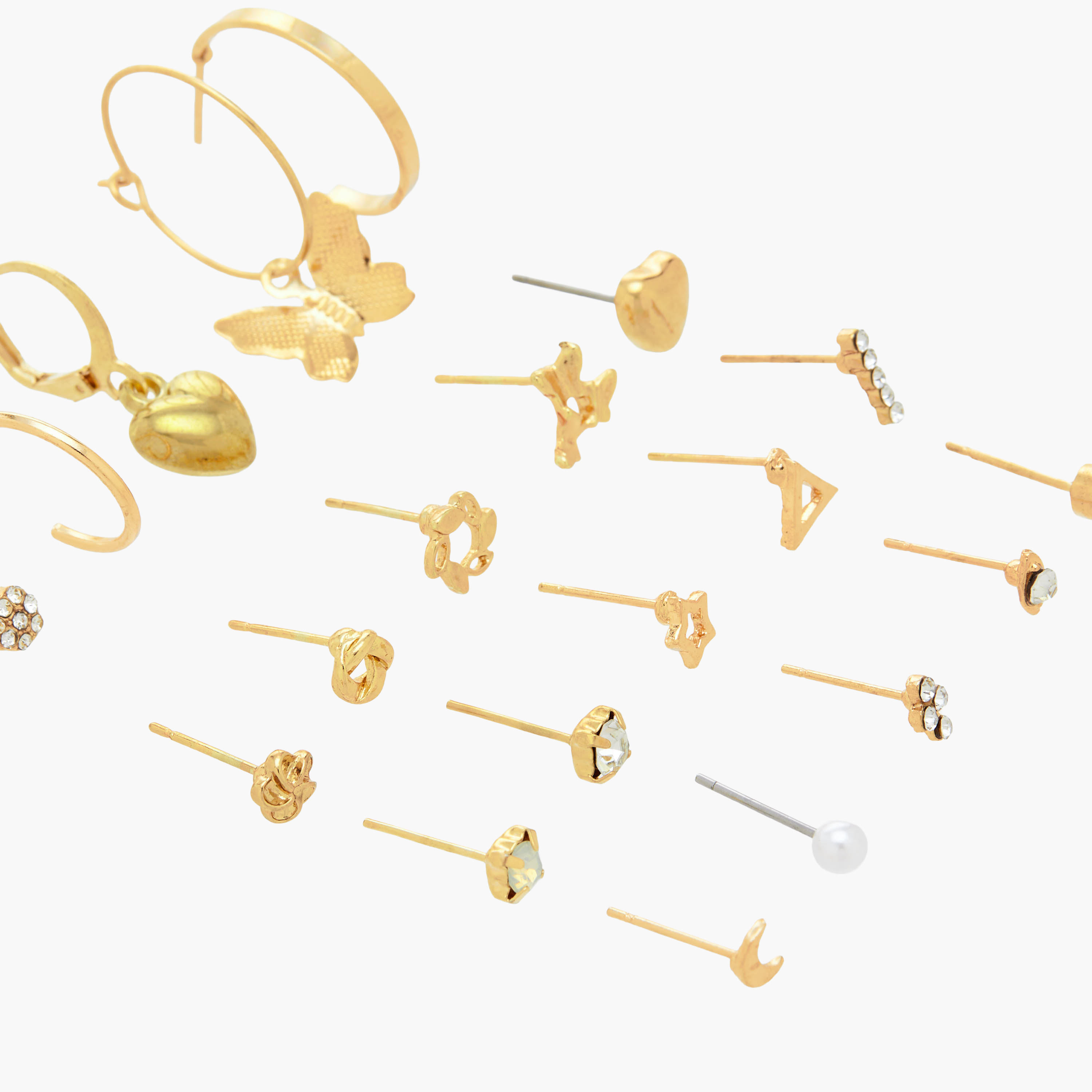 Pack of 20 Gold Tone Embellished Earrings-women-watchesandjewellery-jewellery-earrings-image-3