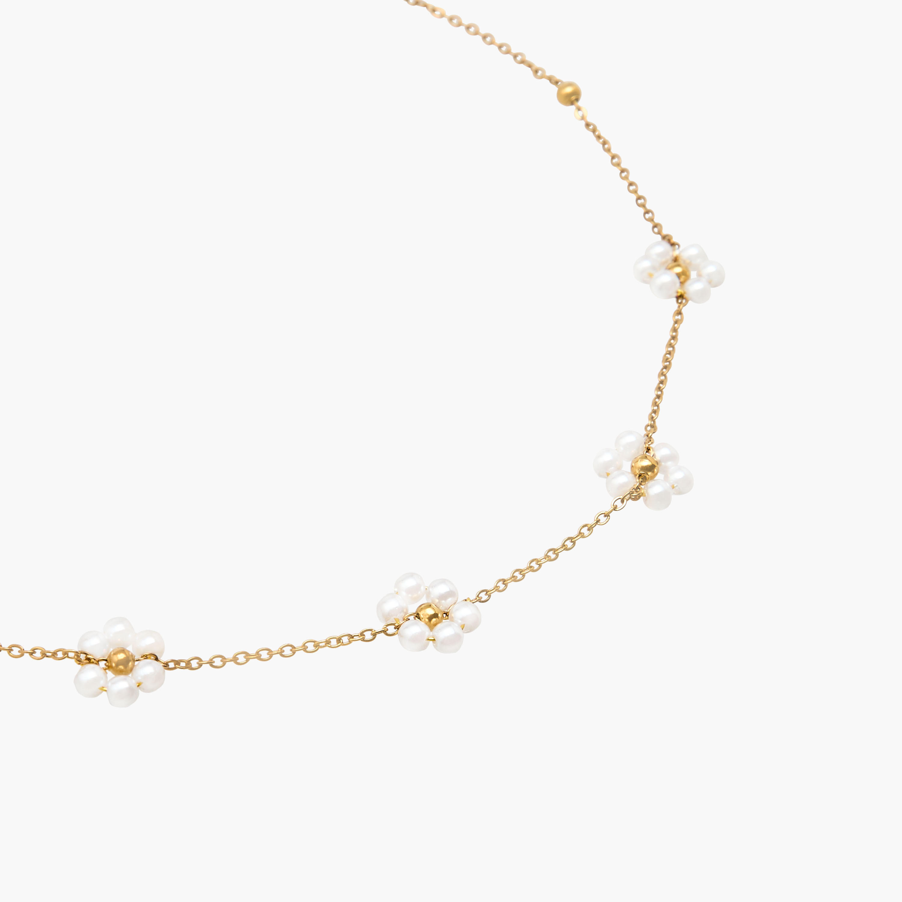 Gold Tone Necklace with Floral Embellishment-women-watchesandjewellery-jewellery-necklacesandpendants-image-4
