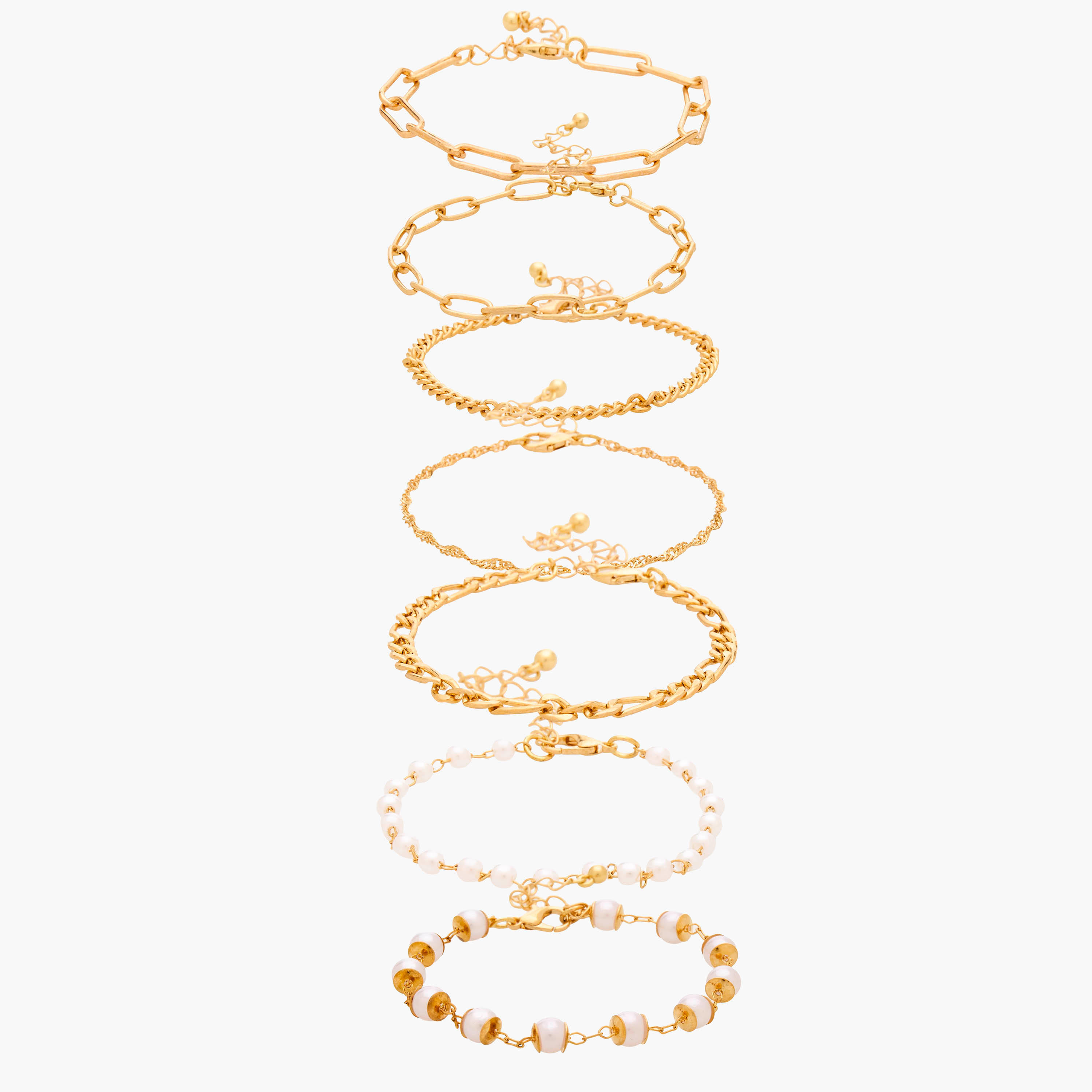 Set of 8 Metallic Lobster Closure Bracelet-women-watchesandjewellery-jewellery-banglesandbracelets-image-1