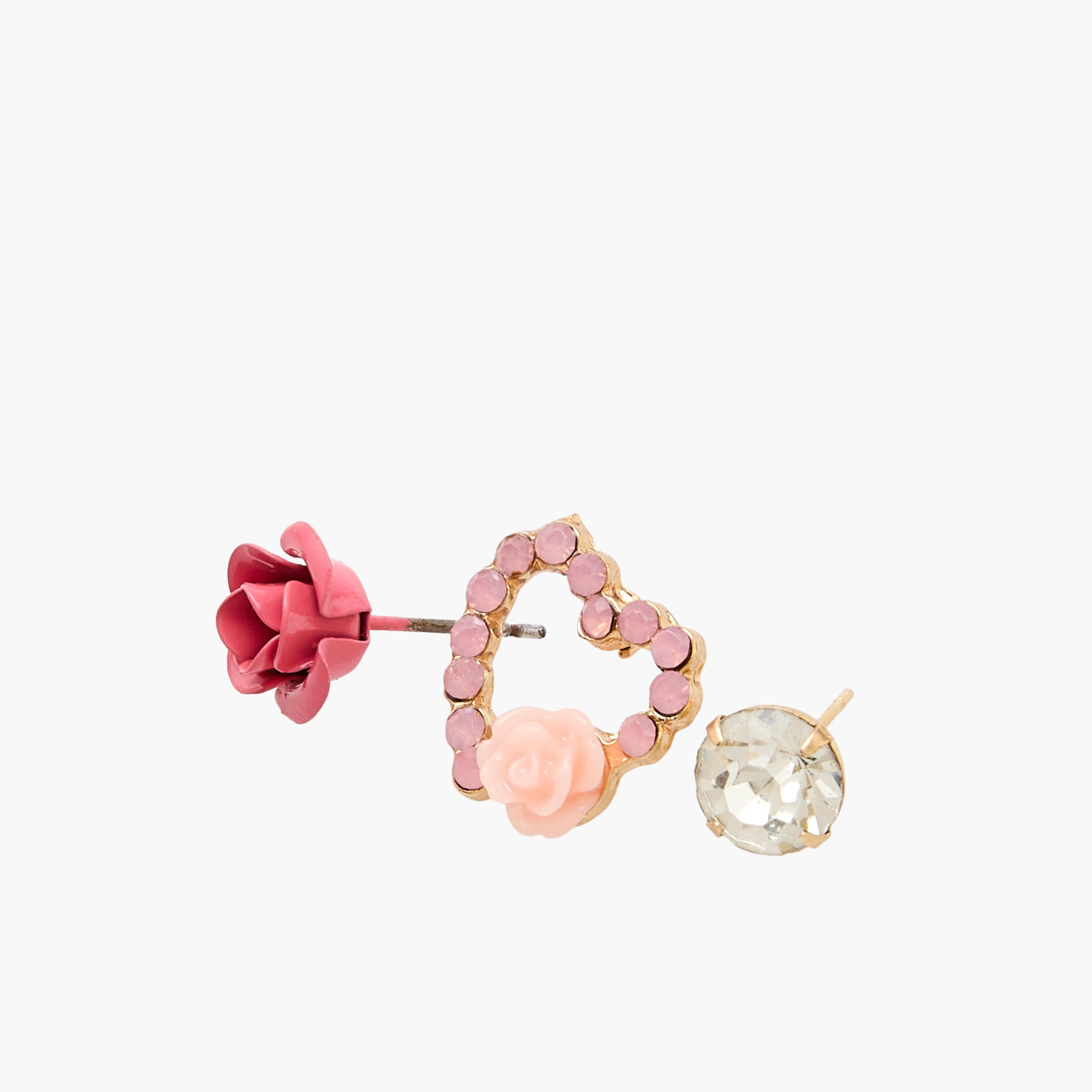 Pack of 9 Gold Tone Embellished Earrings with Pushback Closure-women-watchesandjewellery-jewellery-earrings-image-4