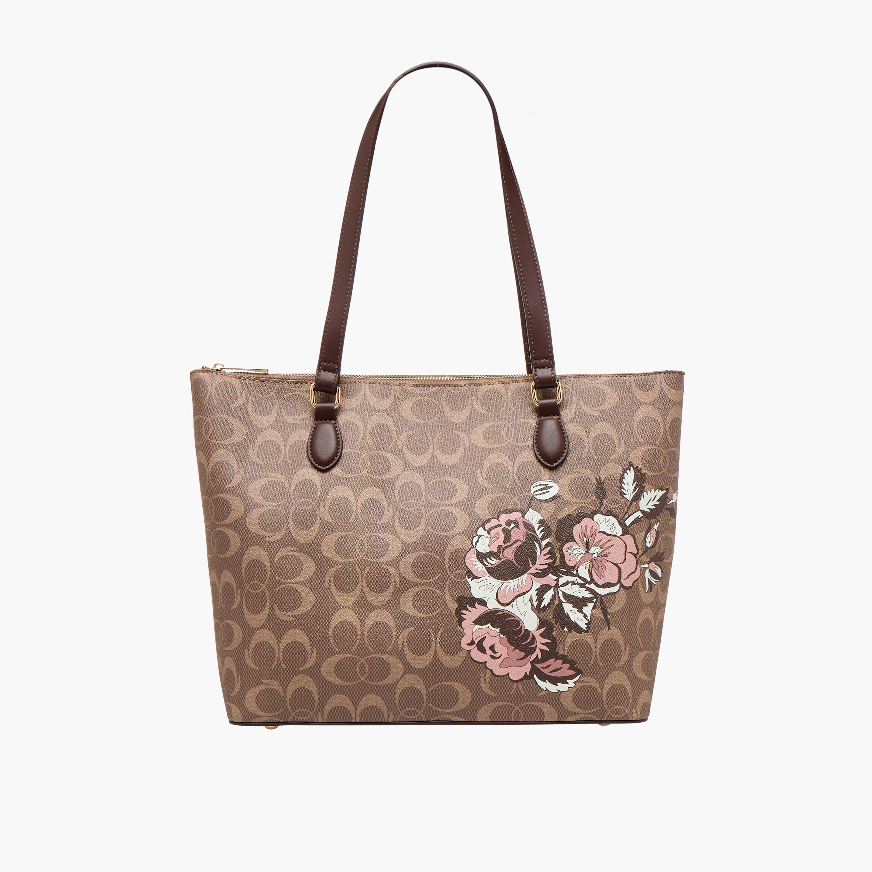 Sasha Tia Floral Print Tote Bag with Double Handle-women-bagsandwallets-handbags-image-1