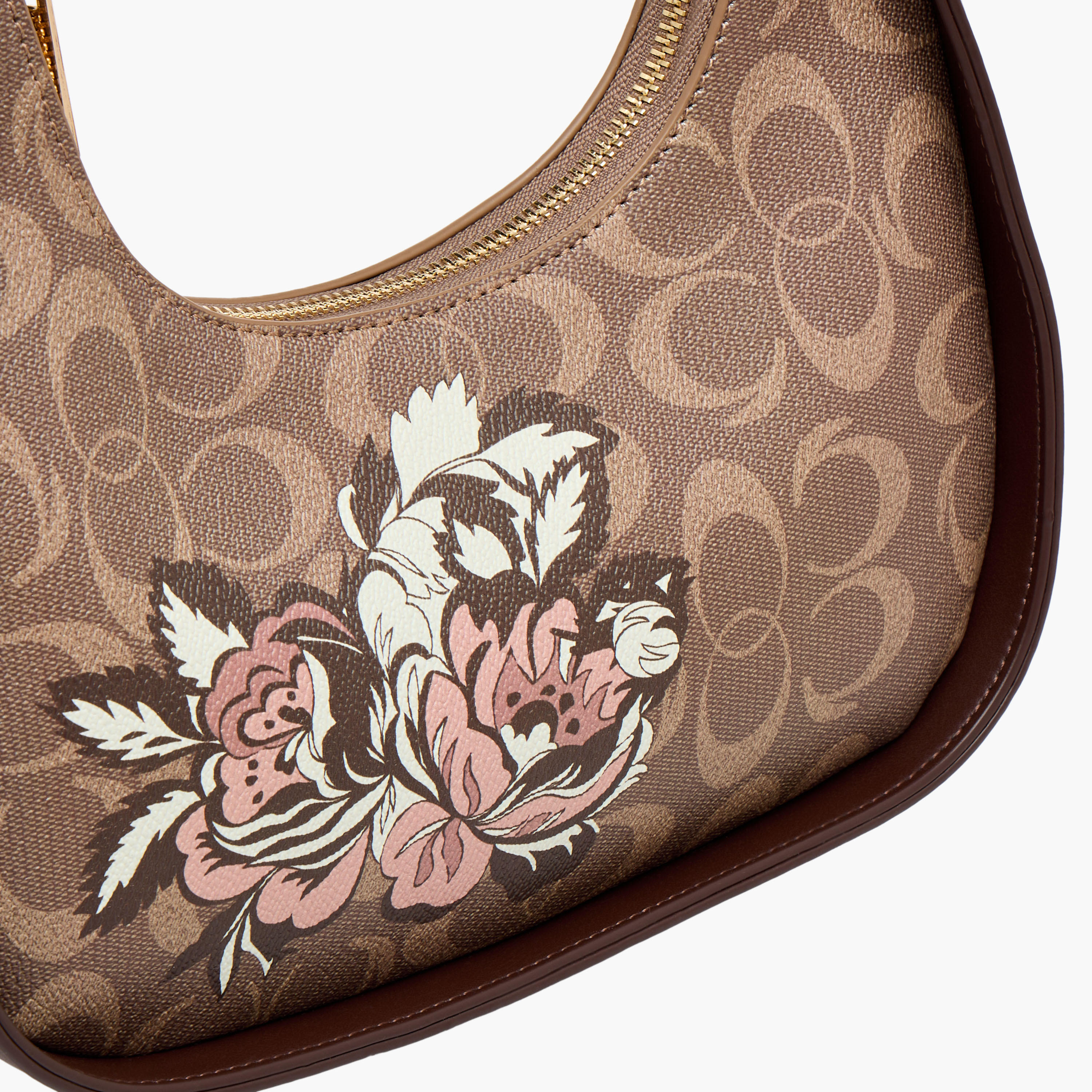 Sasha Tia Floral Print Shoulder Bag with Zip Closure-women-bagsandwallets-handbags-image-5
