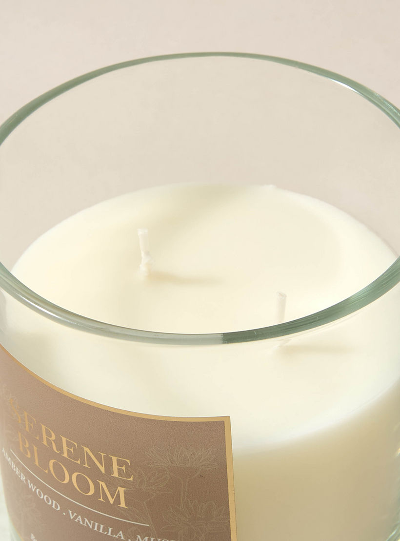 Aura Luxe Jar Candle 330gms Serene Bloom- Clear-household-homefragrance-candles-image-3