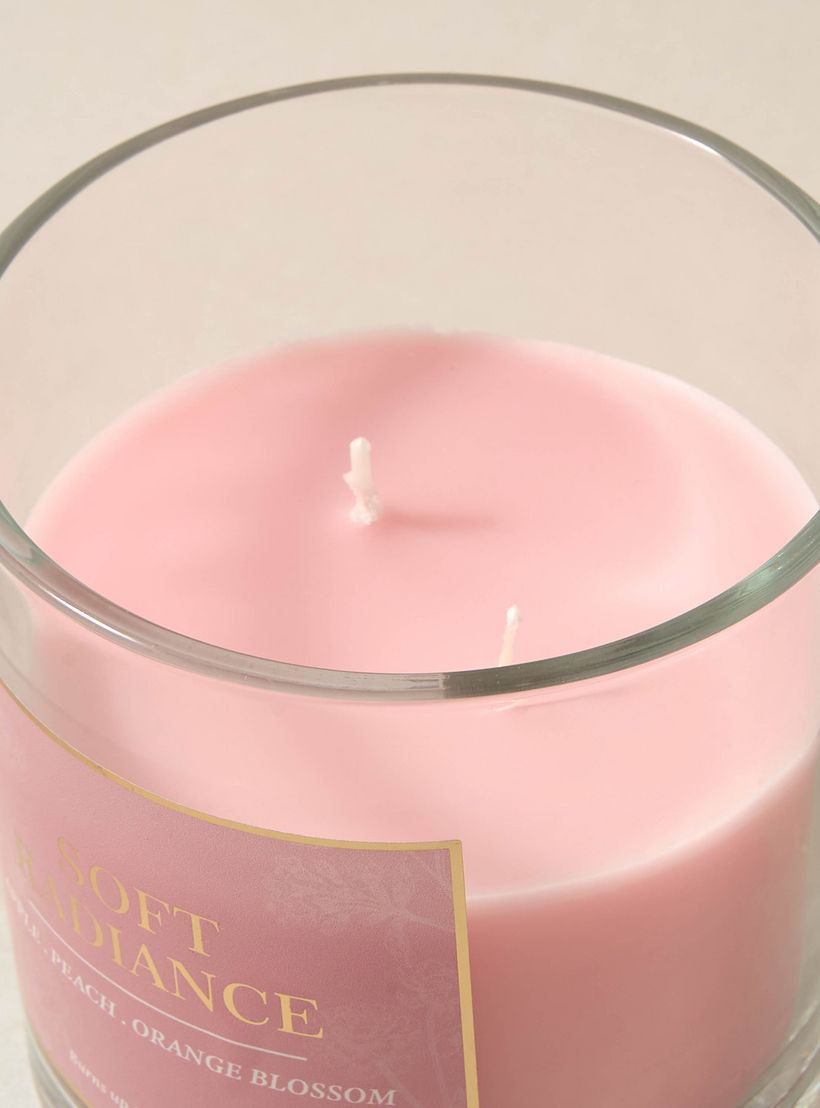 Aura Luxe Jar Candle 330gms Soft Radiance- Pink-household-homefragrance-candles-image-3