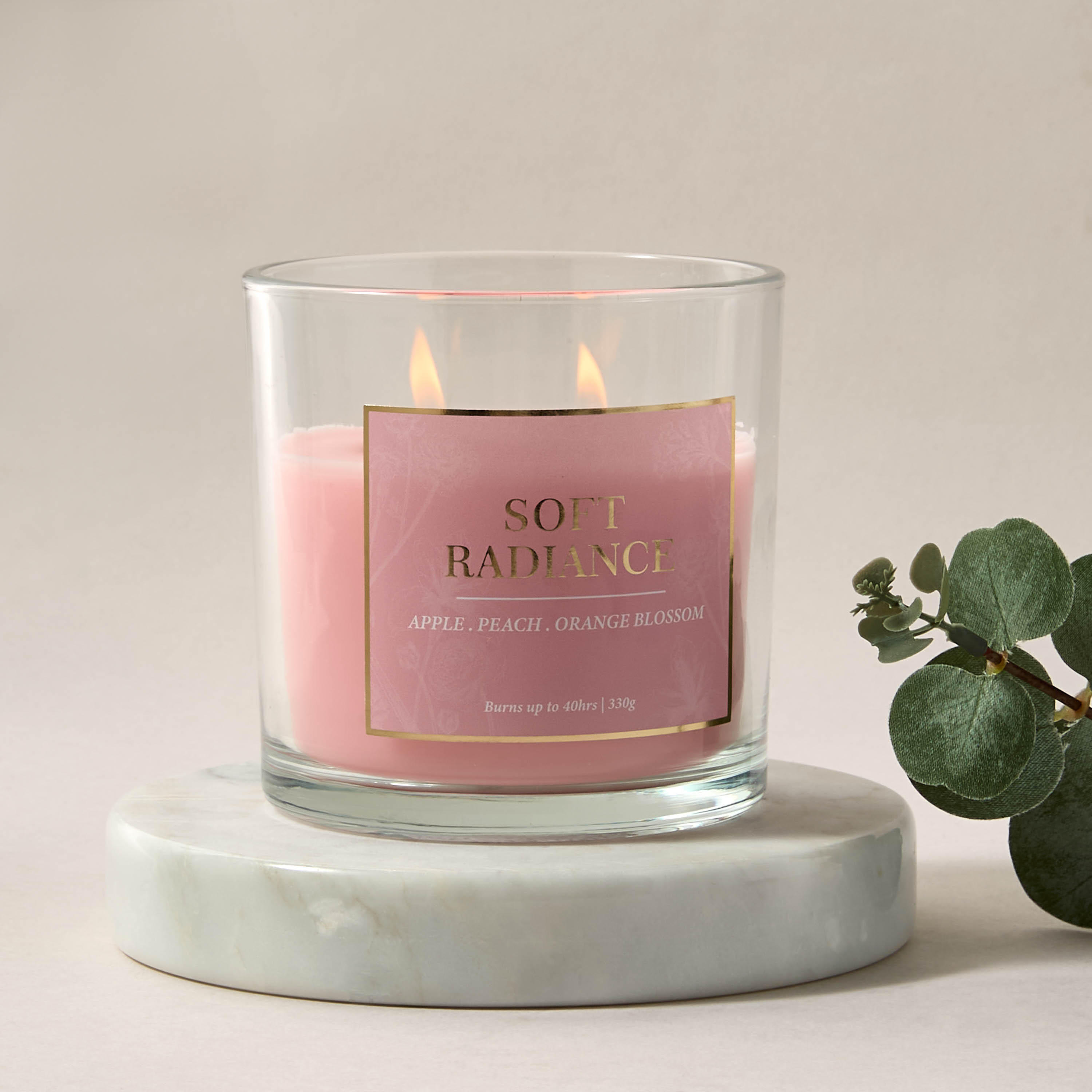 Aura Luxe Jar Candle 330gms Soft Radiance- Pink-household-homefragrance-candles-image-4