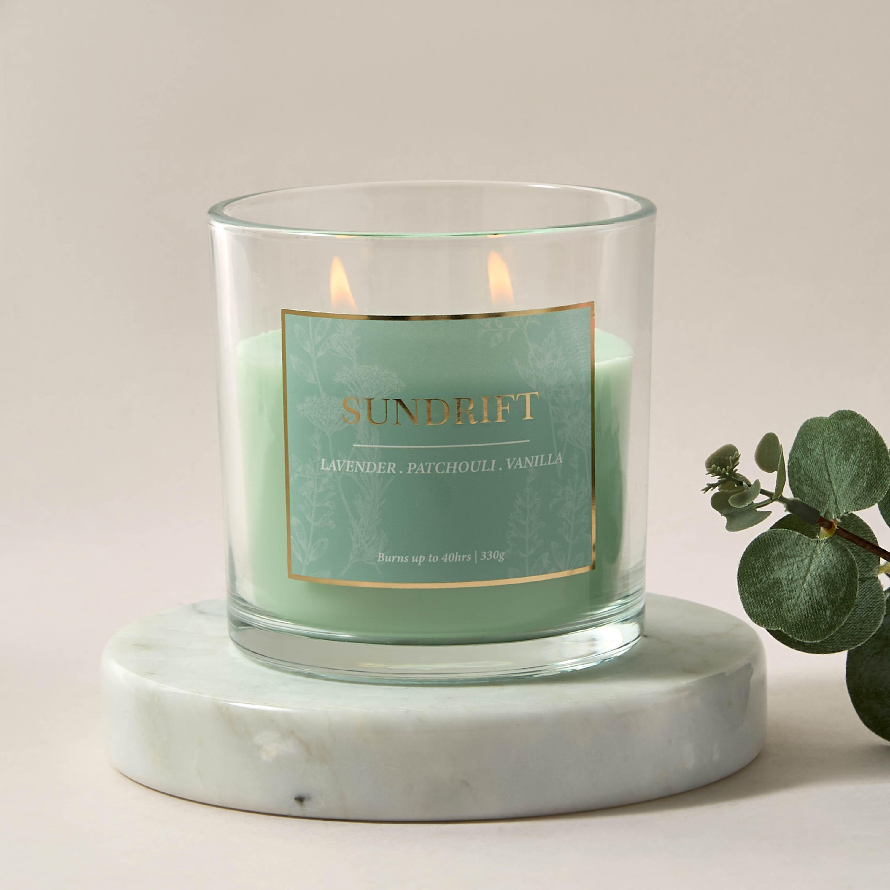 Aura Luxe Jar Candle 330gms Sundrift- Green-household-homefragrance-candles-image-4