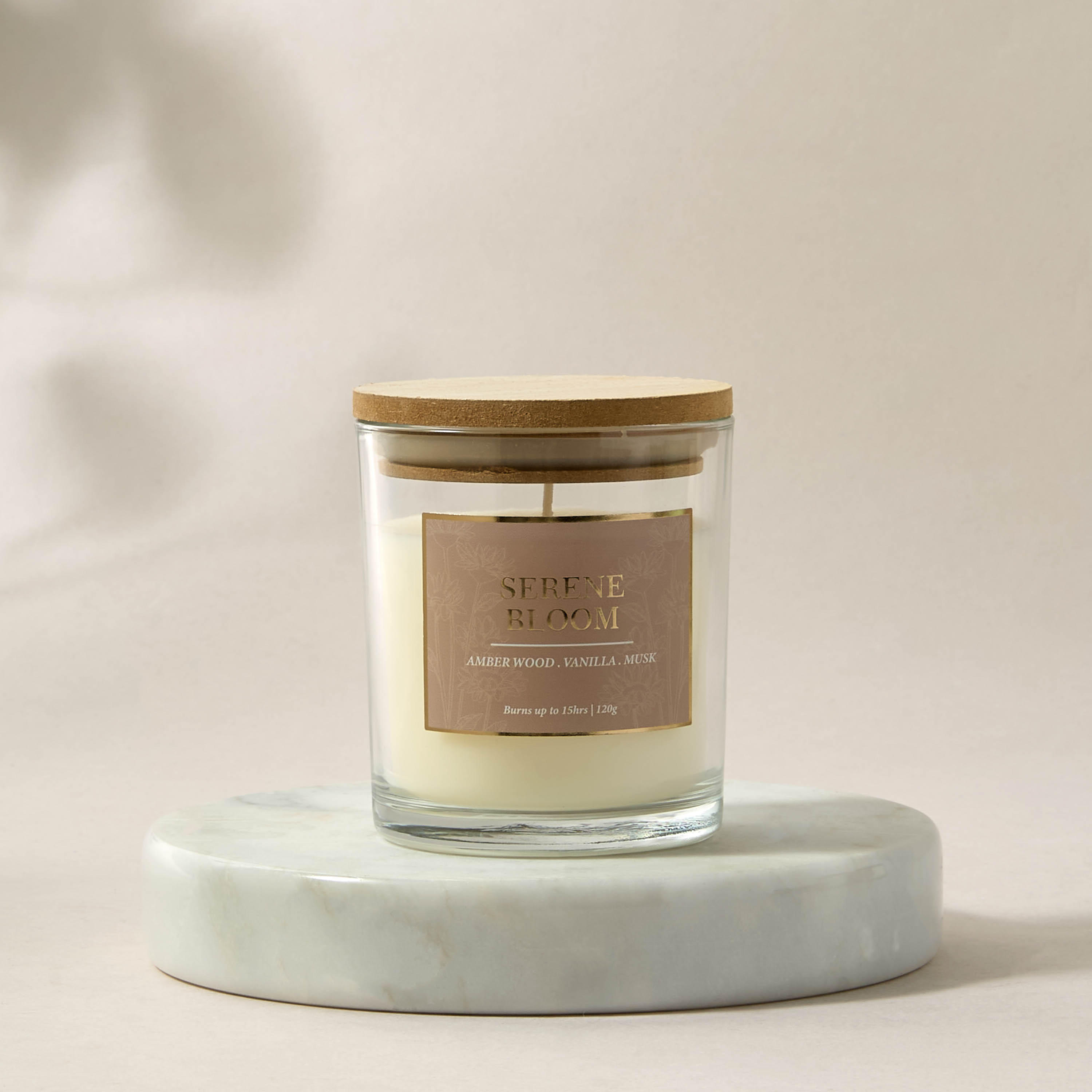 Aura Luxe Jar Candle 120gms Serene Bloom- Clear-household-homefragrance-candles-image-2