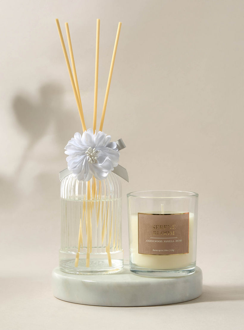 Aura Luxe Jar Candle 120gms Serene Bloom- Clear-household-homefragrance-candles-image-5