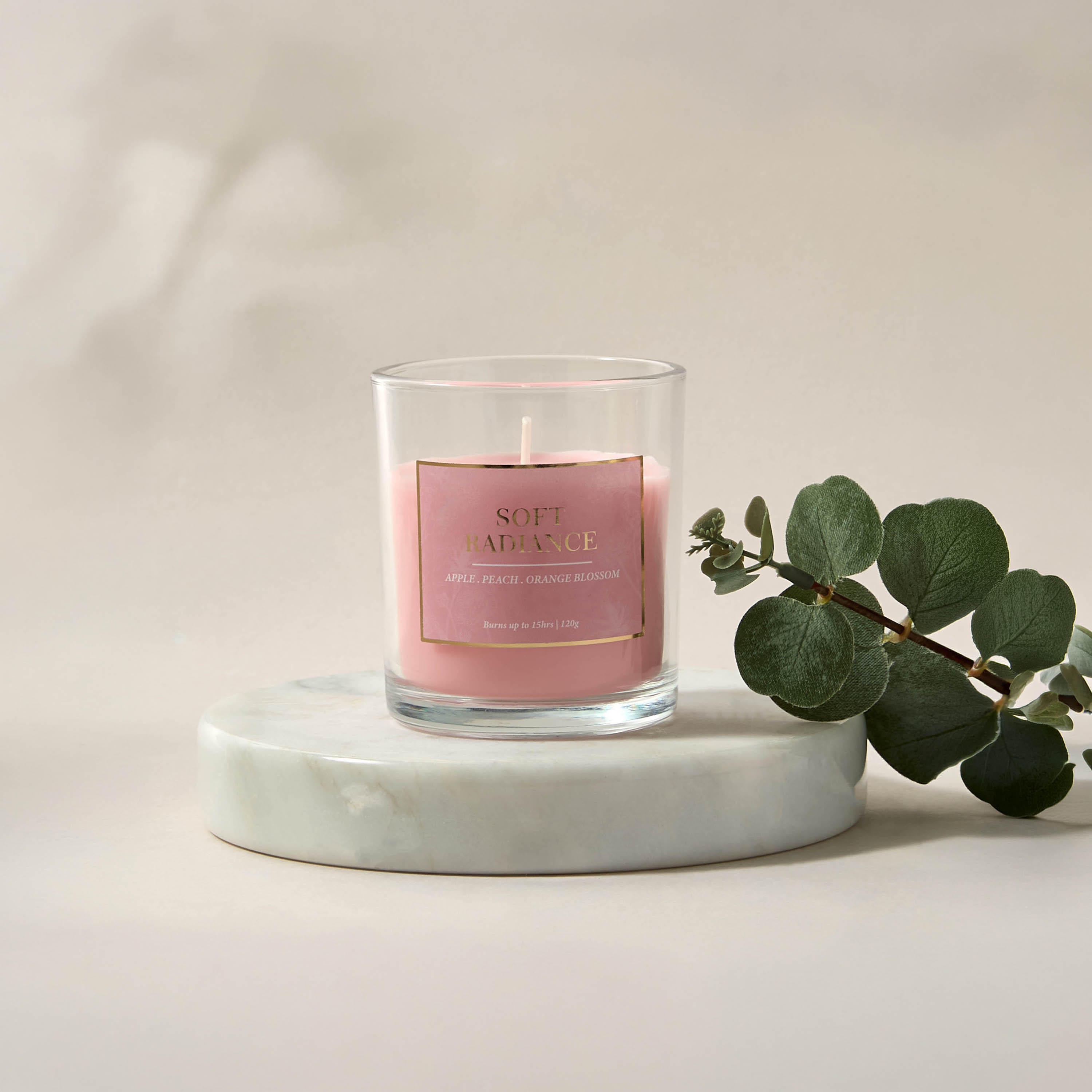 Aura Luxe Jar Candle 120gms Soft Radiance- Pink-household-homefragrance-candles-image-1