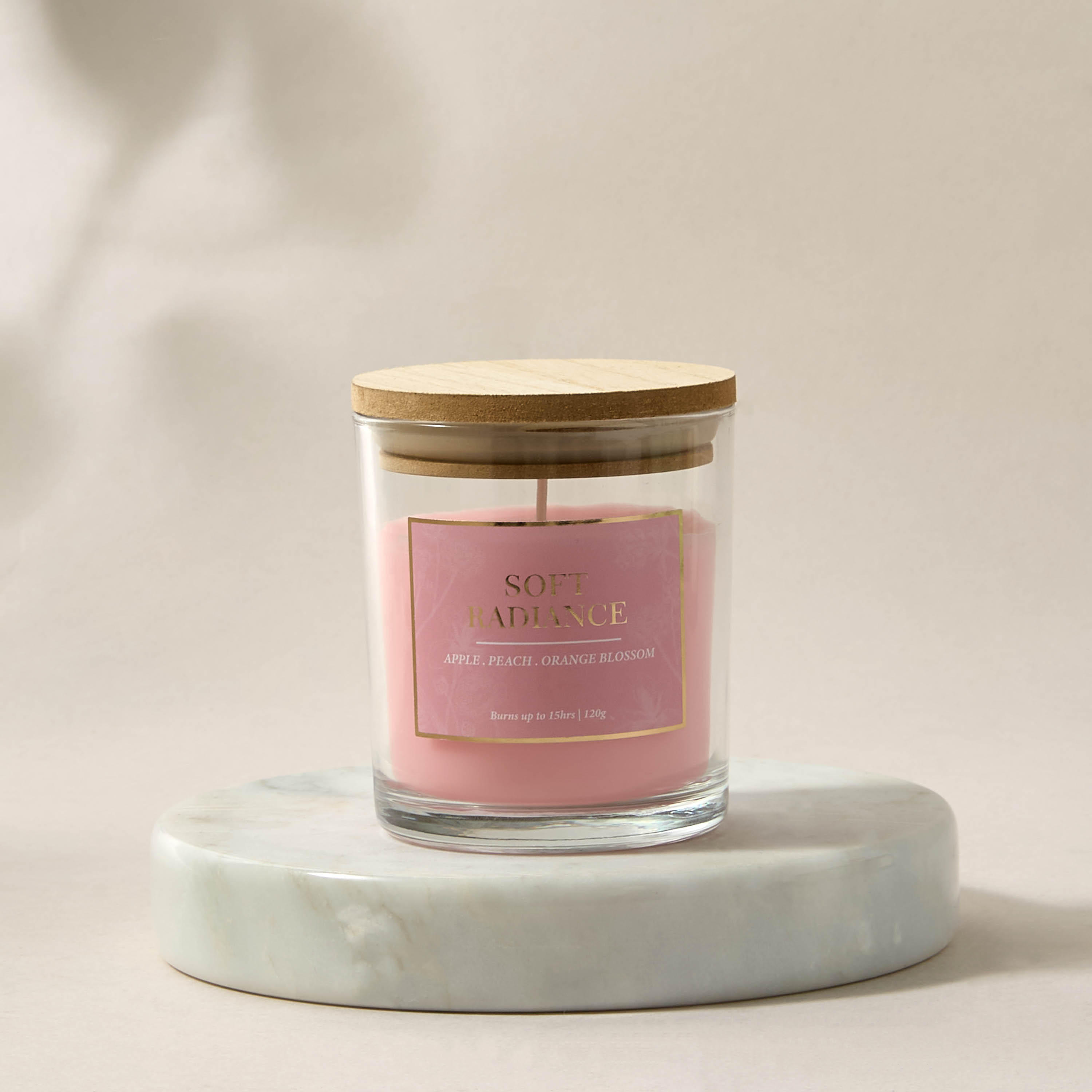 Aura Luxe Jar Candle 120gms Soft Radiance- Pink-household-homefragrance-candles-image-2