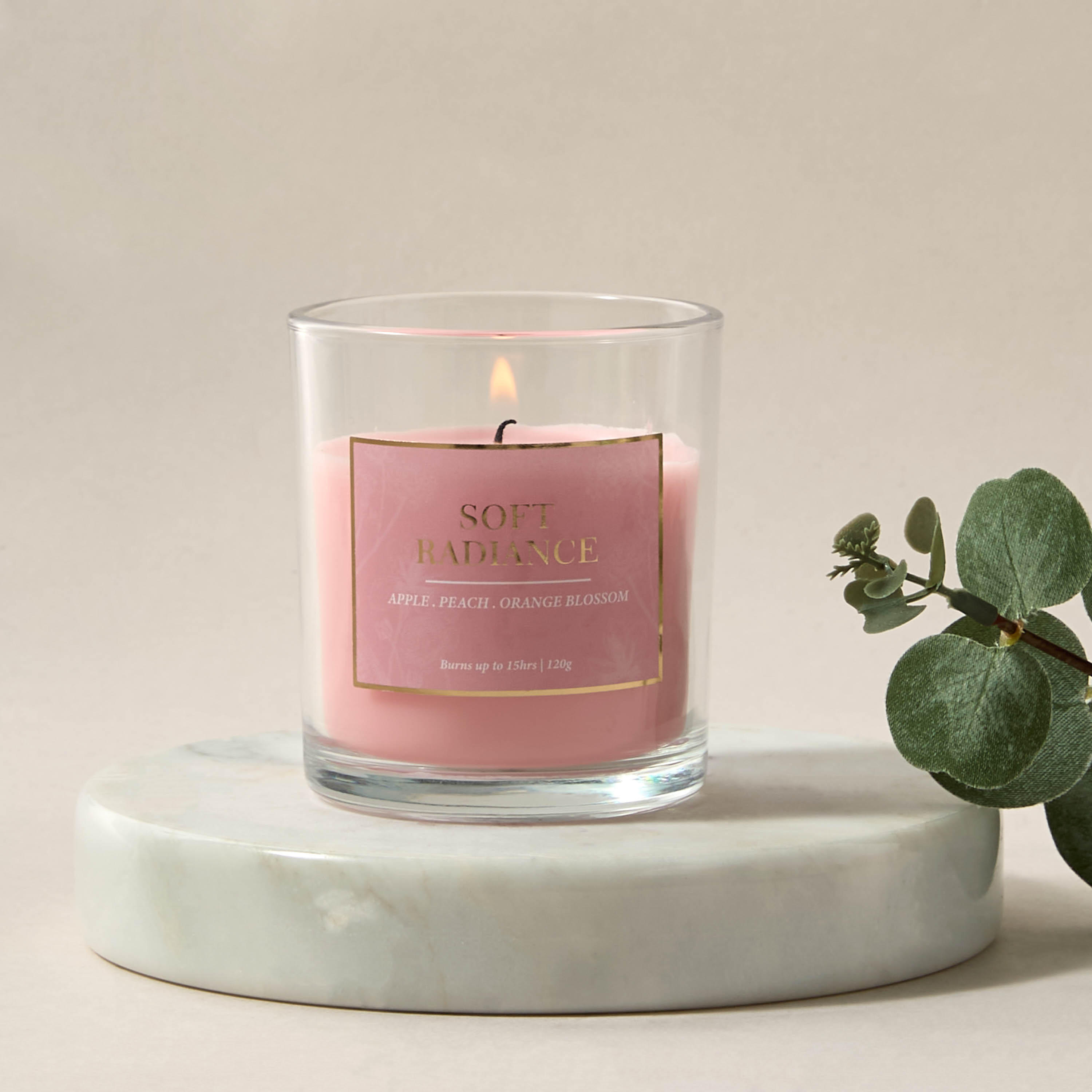 Aura Luxe Jar Candle 120gms Soft Radiance- Pink-household-homefragrance-candles-image-4