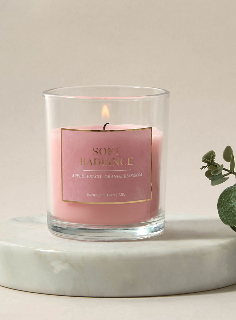 Aura Luxe Jar Candle 120gms Soft Radiance- Pink-household-homefragrance-candles-image-4