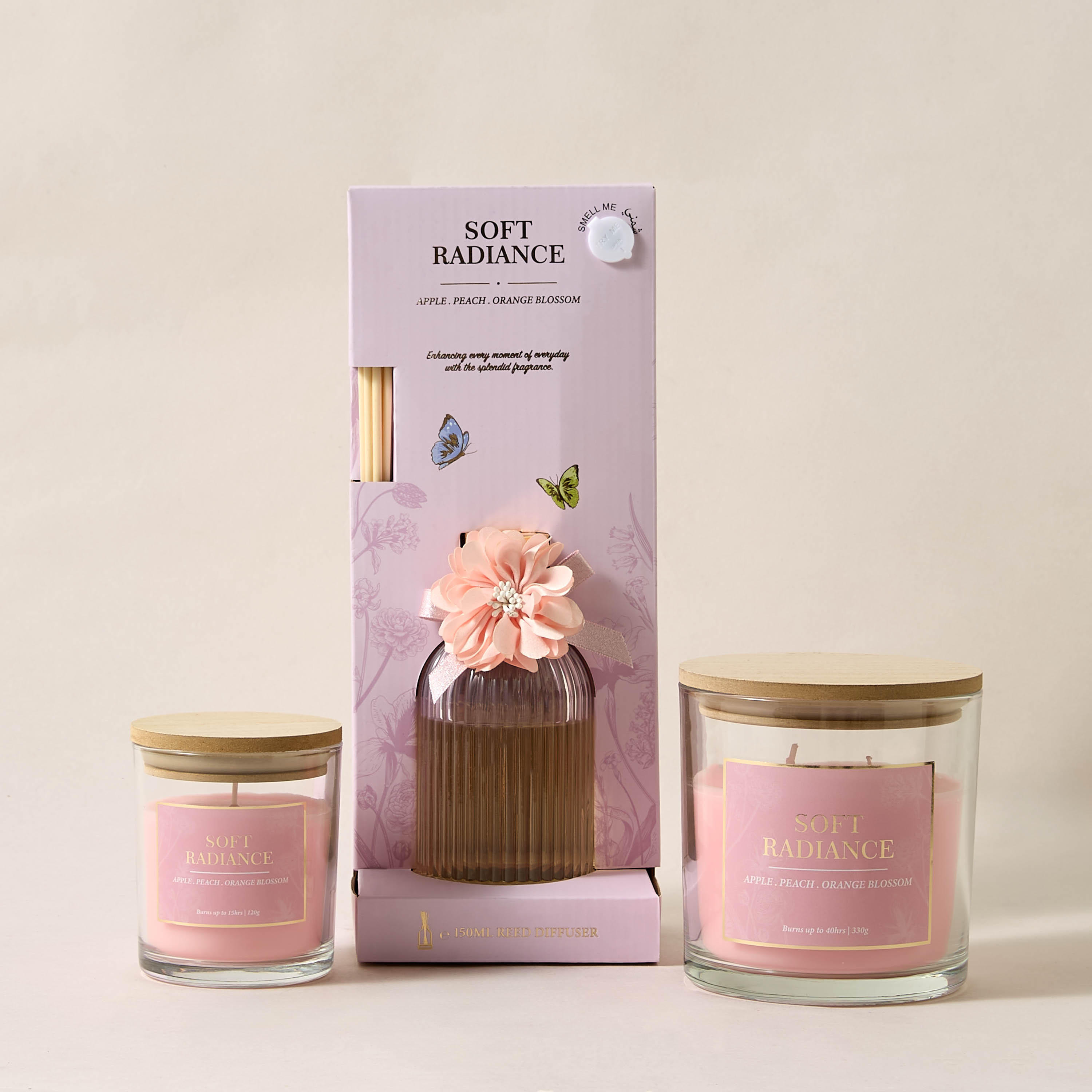 Aura Luxe Jar Candle 120gms Soft Radiance- Pink-household-homefragrance-candles-image-7