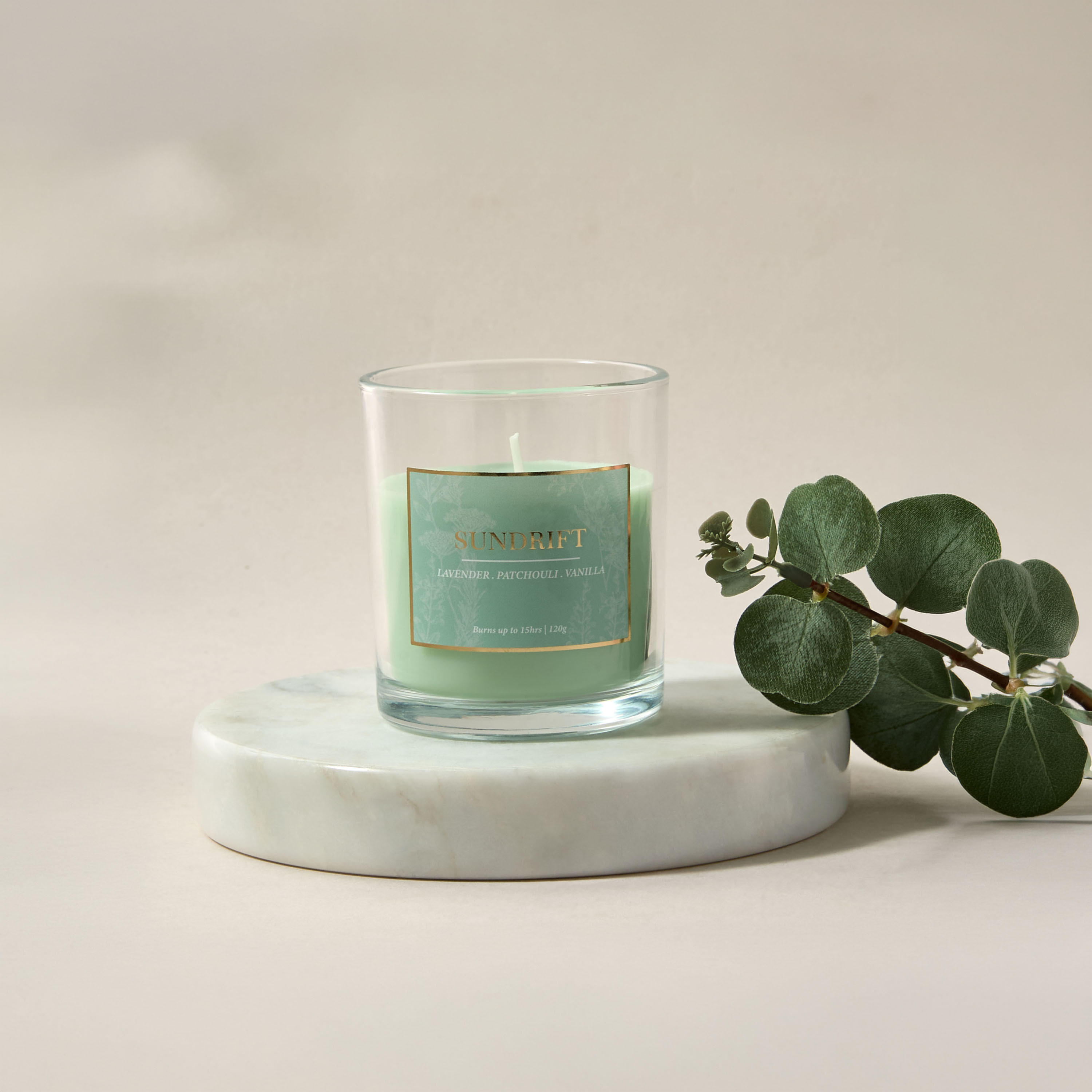 Aura Luxe Jar Candle 120gms Sundrift- Green-household-homefragrance-candles-image-1