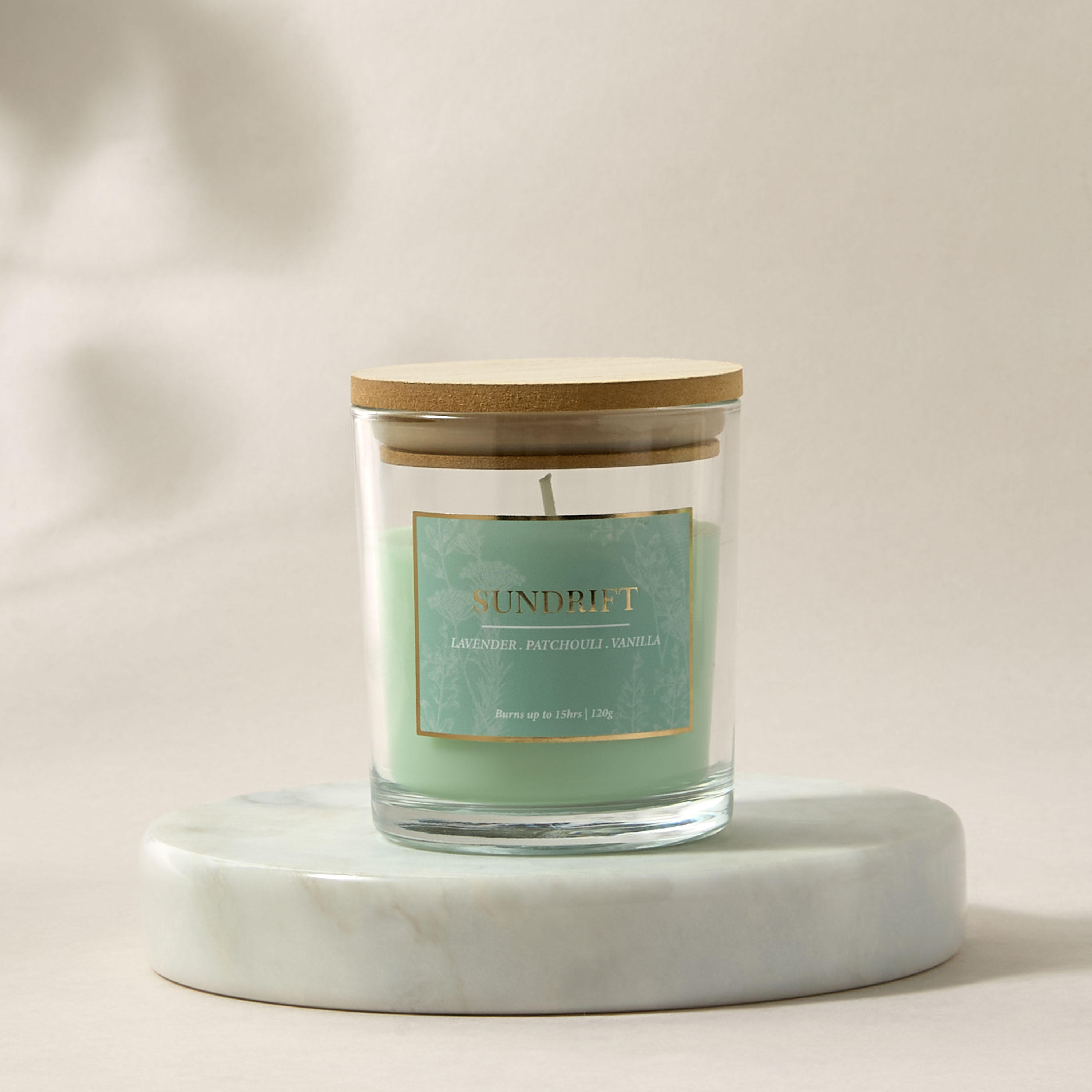 Aura Luxe Jar Candle 120gms Sundrift- Green-household-homefragrance-candles-image-2