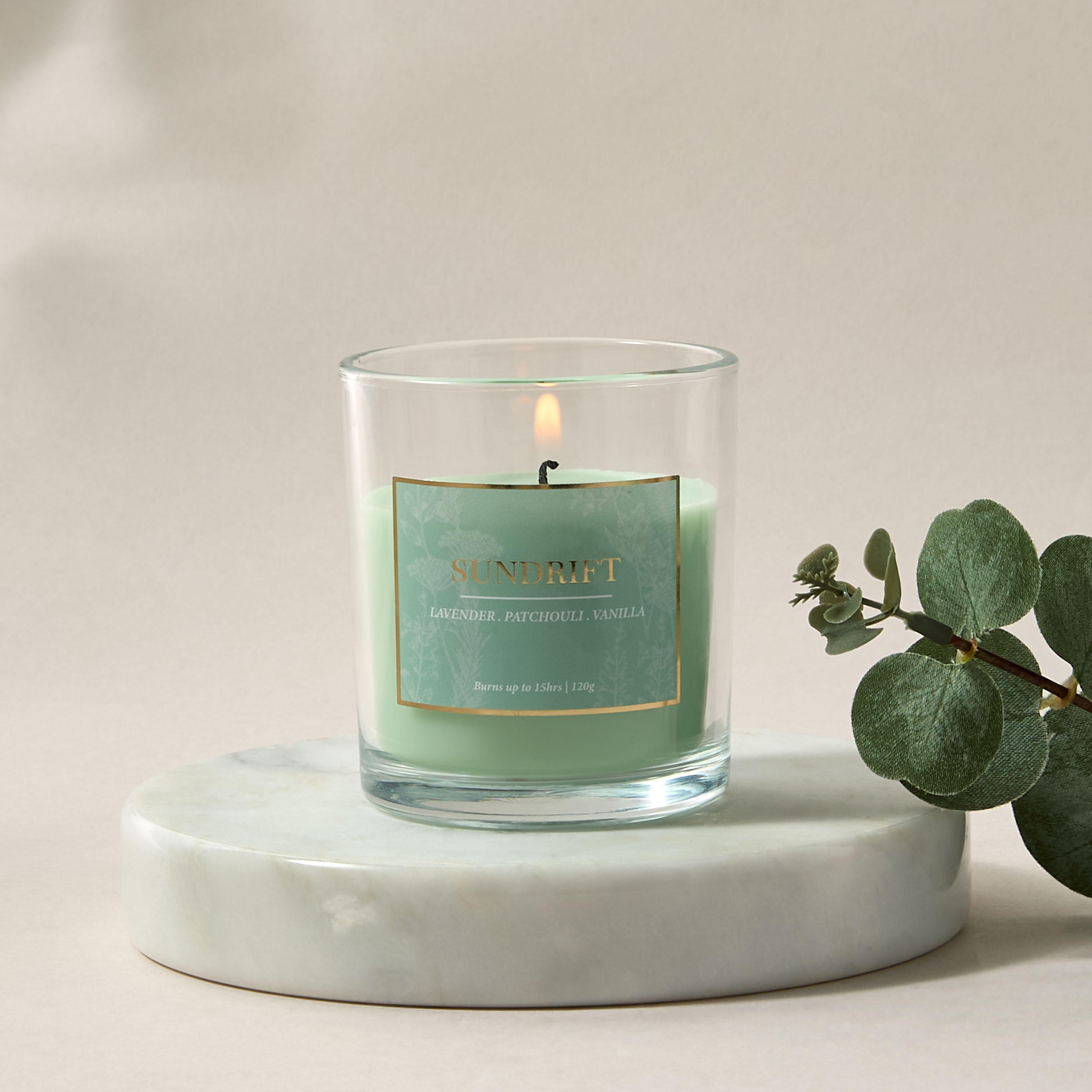 Aura Luxe Jar Candle 120gms Sundrift- Green-household-homefragrance-candles-image-4
