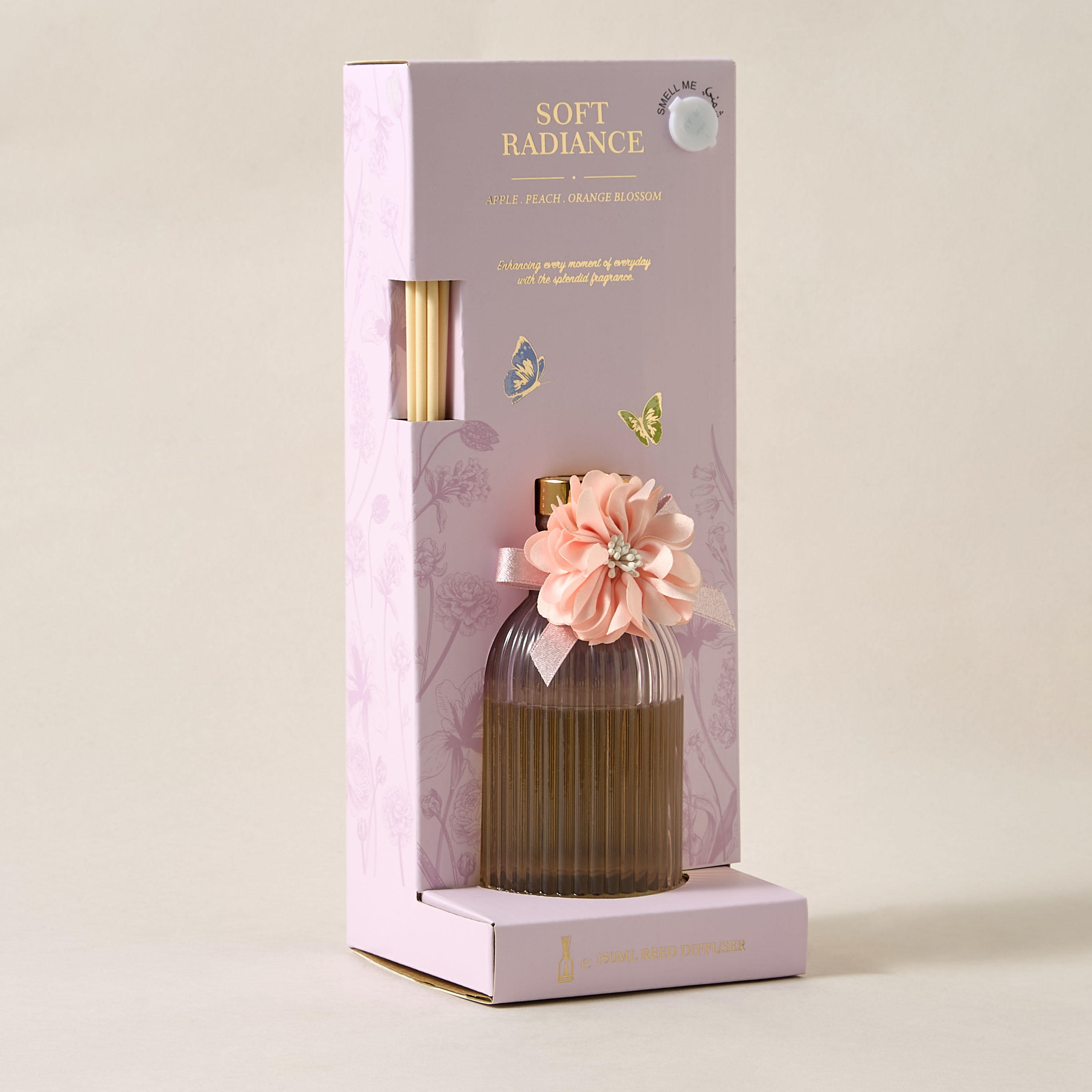 موزع عطور بالأعواد 150 مل سوفت راديانس من أورا لوكس - بينك-household-homefragrance-reeddiffusers-image-3