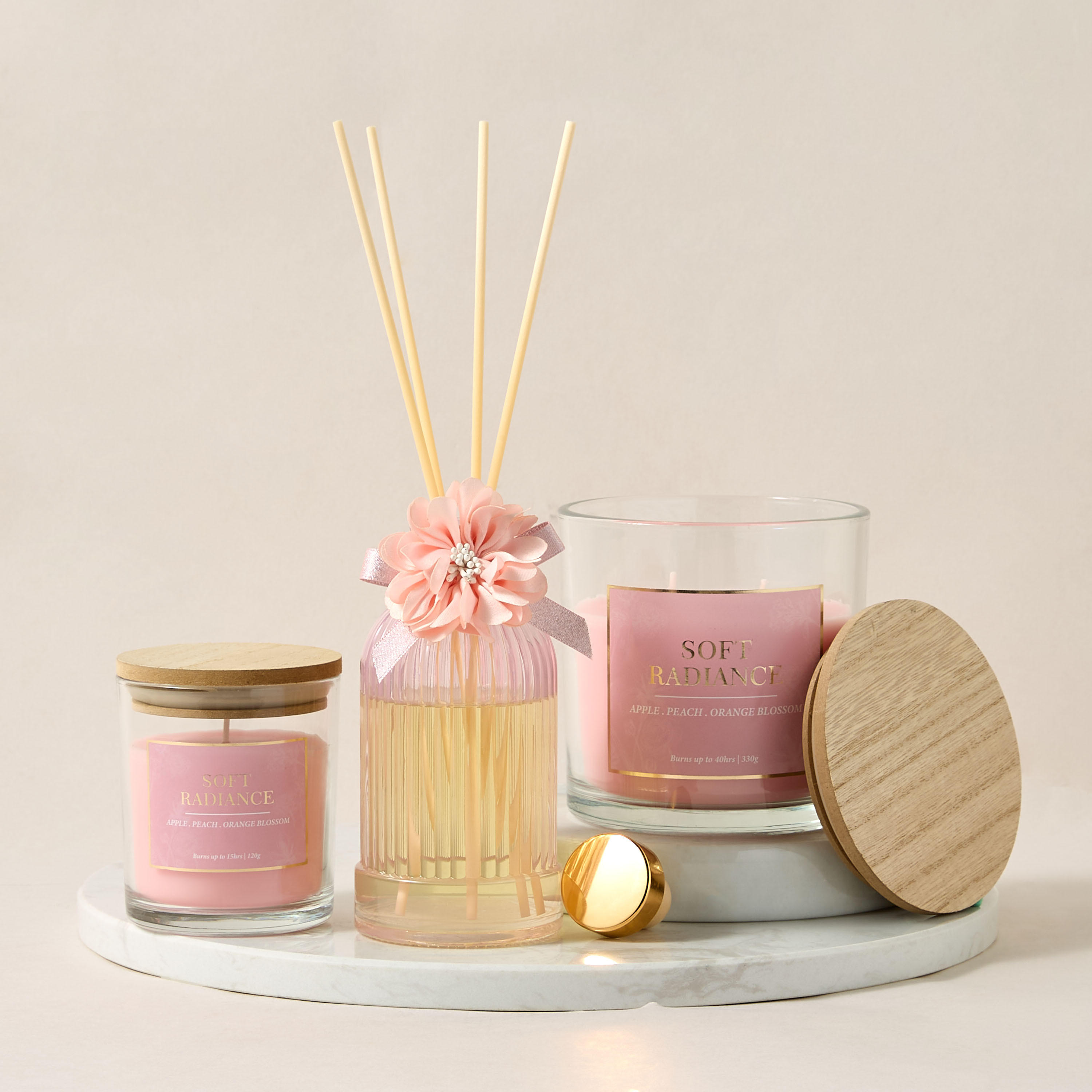 موزع عطور بالأعواد 150 مل سوفت راديانس من أورا لوكس - بينك-household-homefragrance-reeddiffusers-image-2