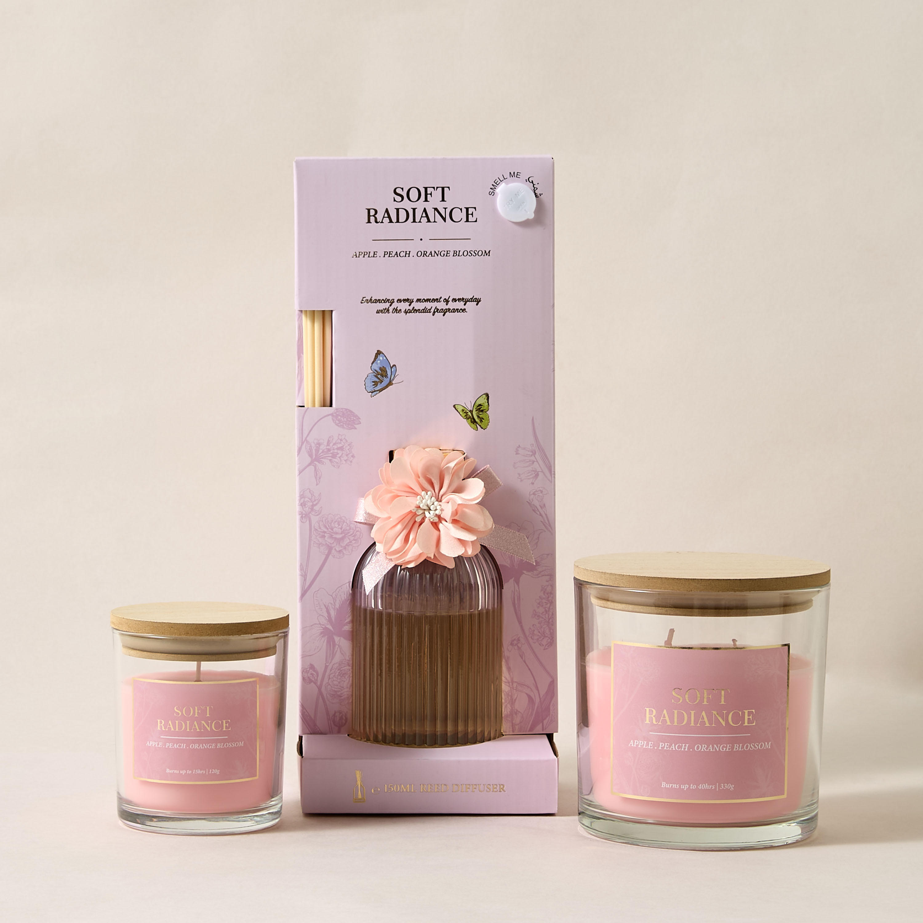 موزع عطور بالأعواد 150 مل سوفت راديانس من أورا لوكس - بينك-household-homefragrance-reeddiffusers-image-1