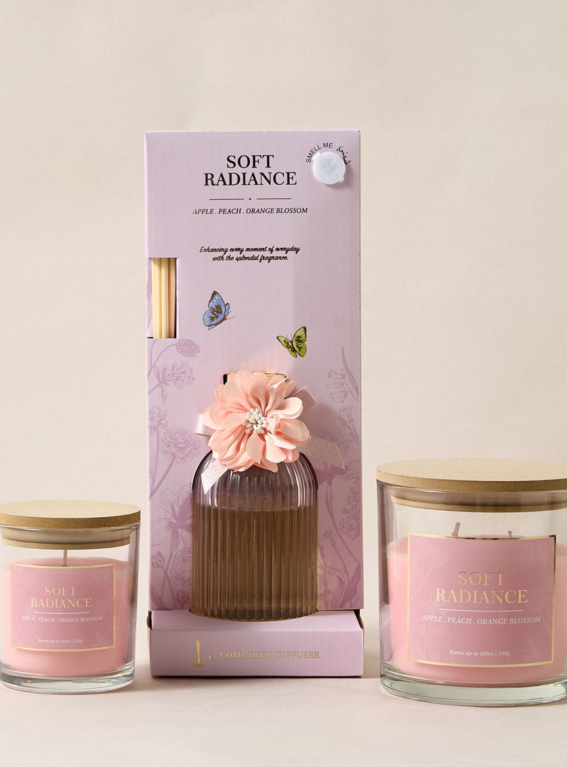 موزع عطور بالأعواد 150 مل سوفت راديانس من أورا لوكس - بينك-household-homefragrance-reeddiffusers-image-1