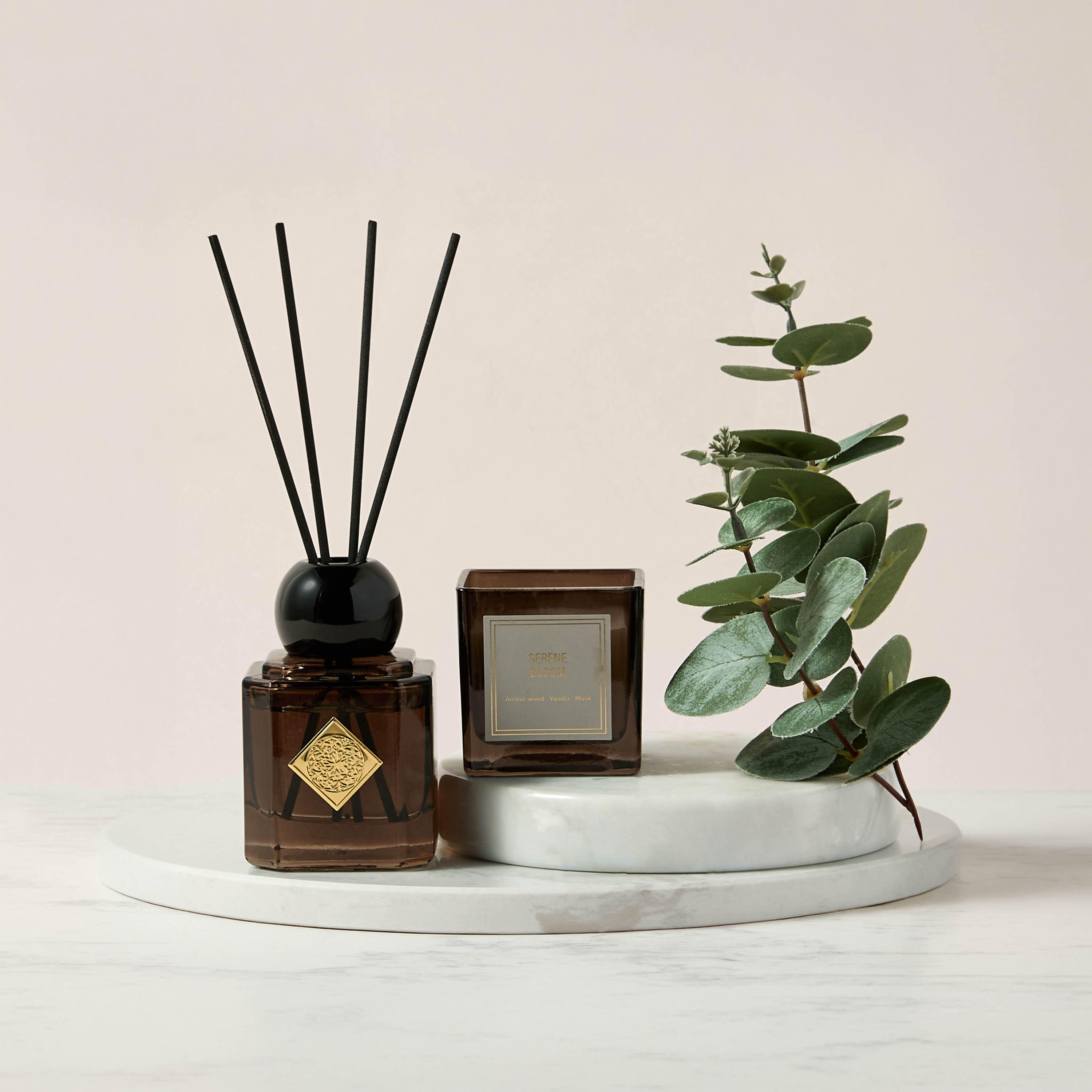 Aura Luxe Gift Set Serene Bloom - Set of 2 - Brown-household-homefragrance-fragrancegiftset-image-1