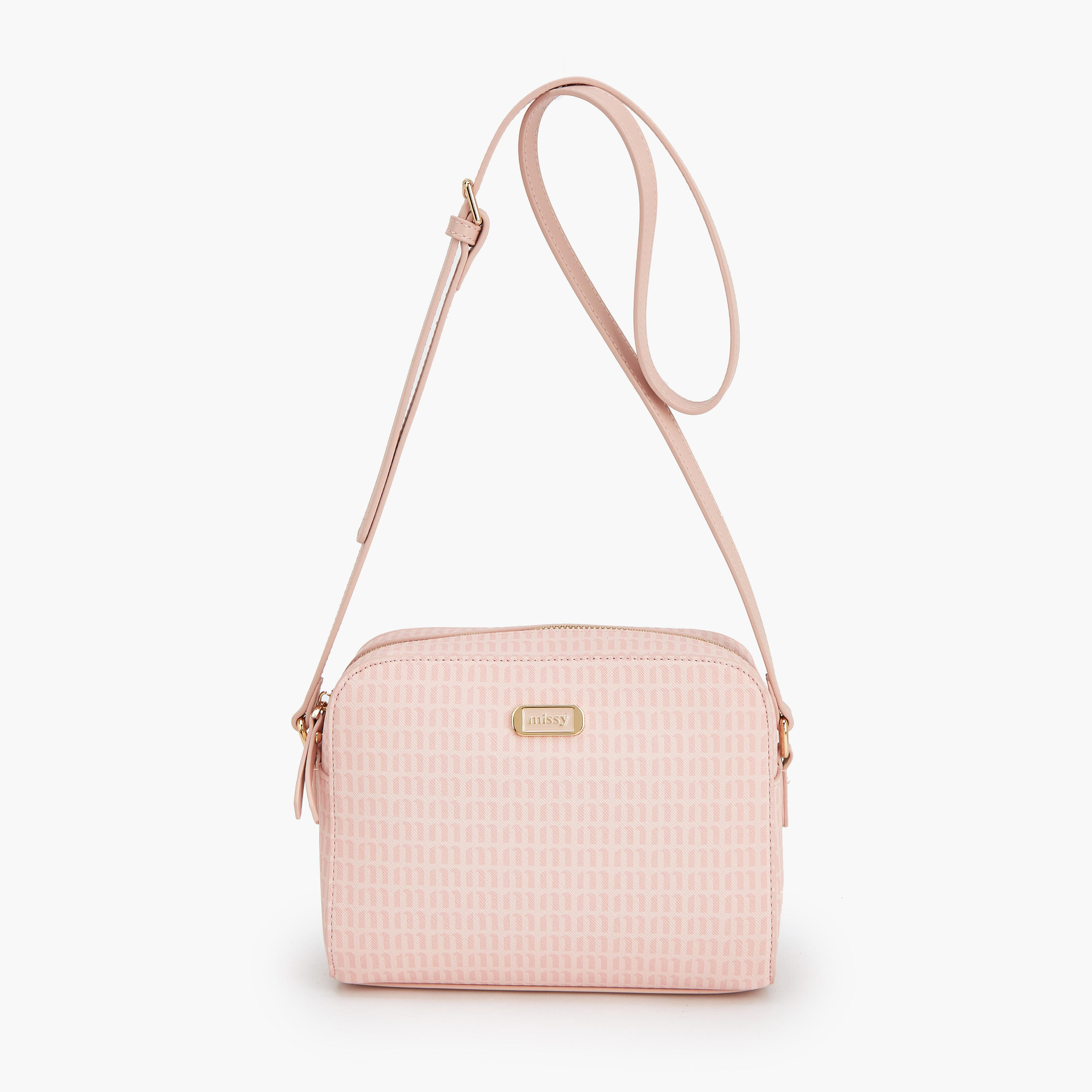 Missy Monogram Print Crossbody Bag with Adjustable Strap-women-bagsandwallets-handbags-image-1