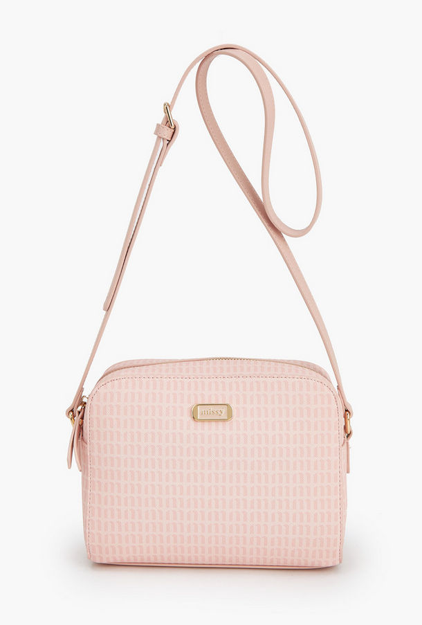 شنطة كروس بودي بطبعات مونوجرام مع حزام قابل للتعديل من ميسي-women-bagsandwallets-handbags-image-1